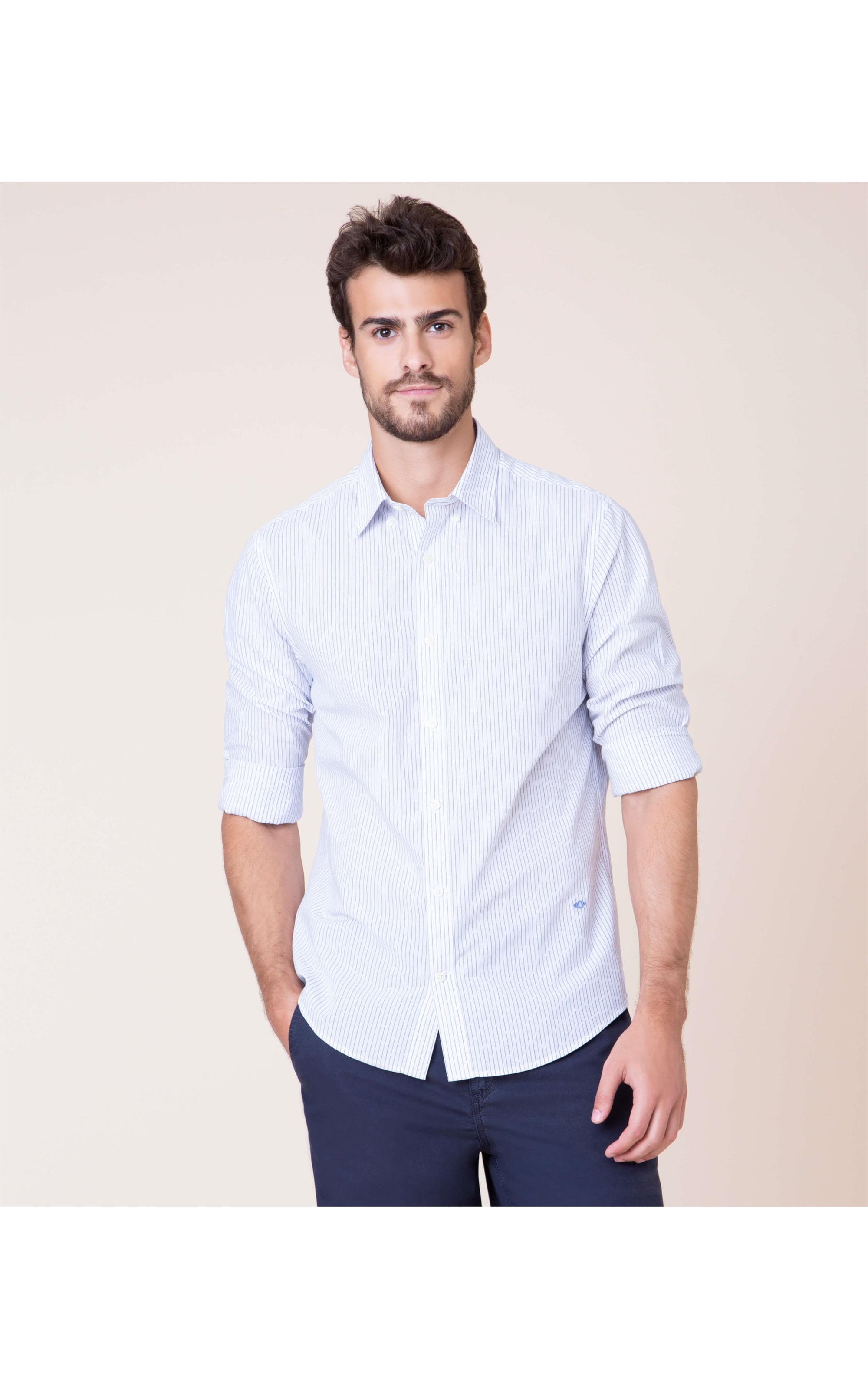 Camisa Kiev Listrada Azul Bic