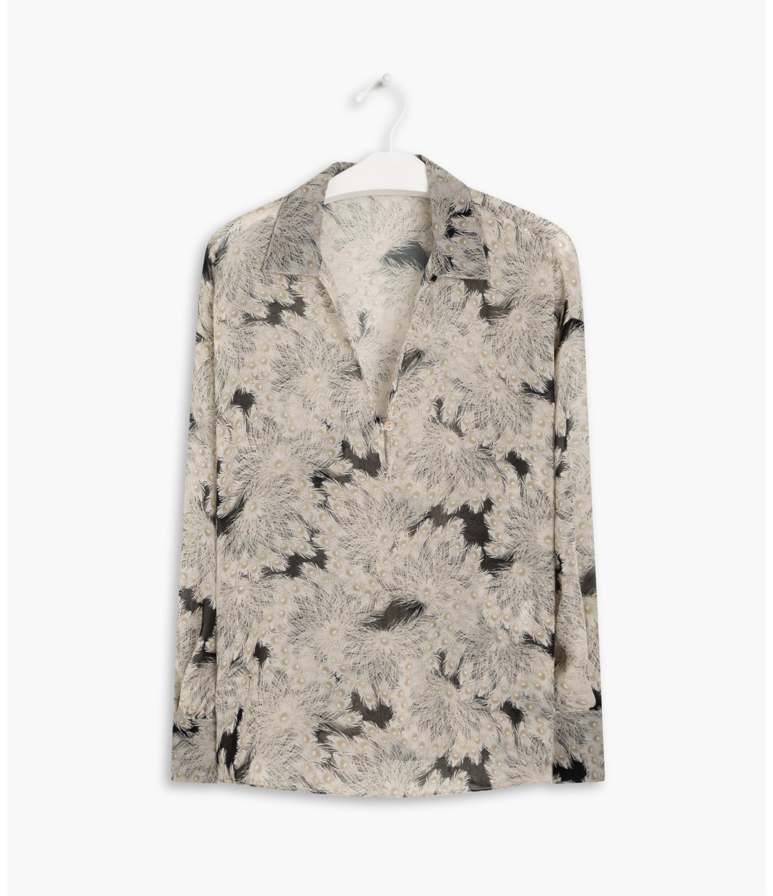 Camisa Kiwi Seda Pearls Off White