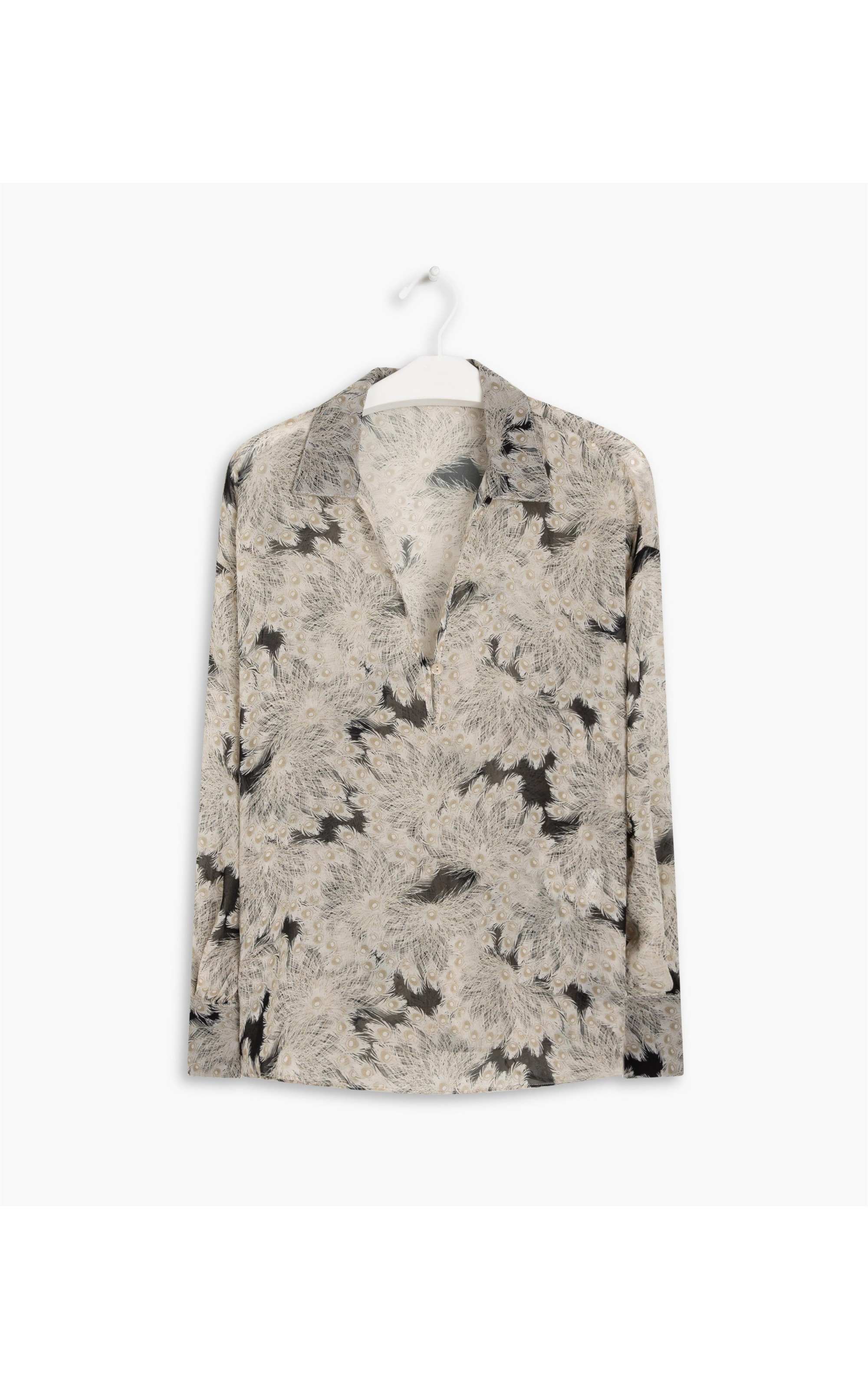 Camisa Kiwi Seda Pearls Off White