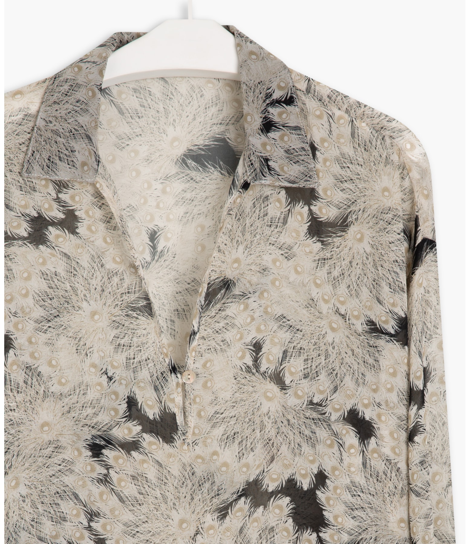 Camisa Kiwi Seda Pearls Off White