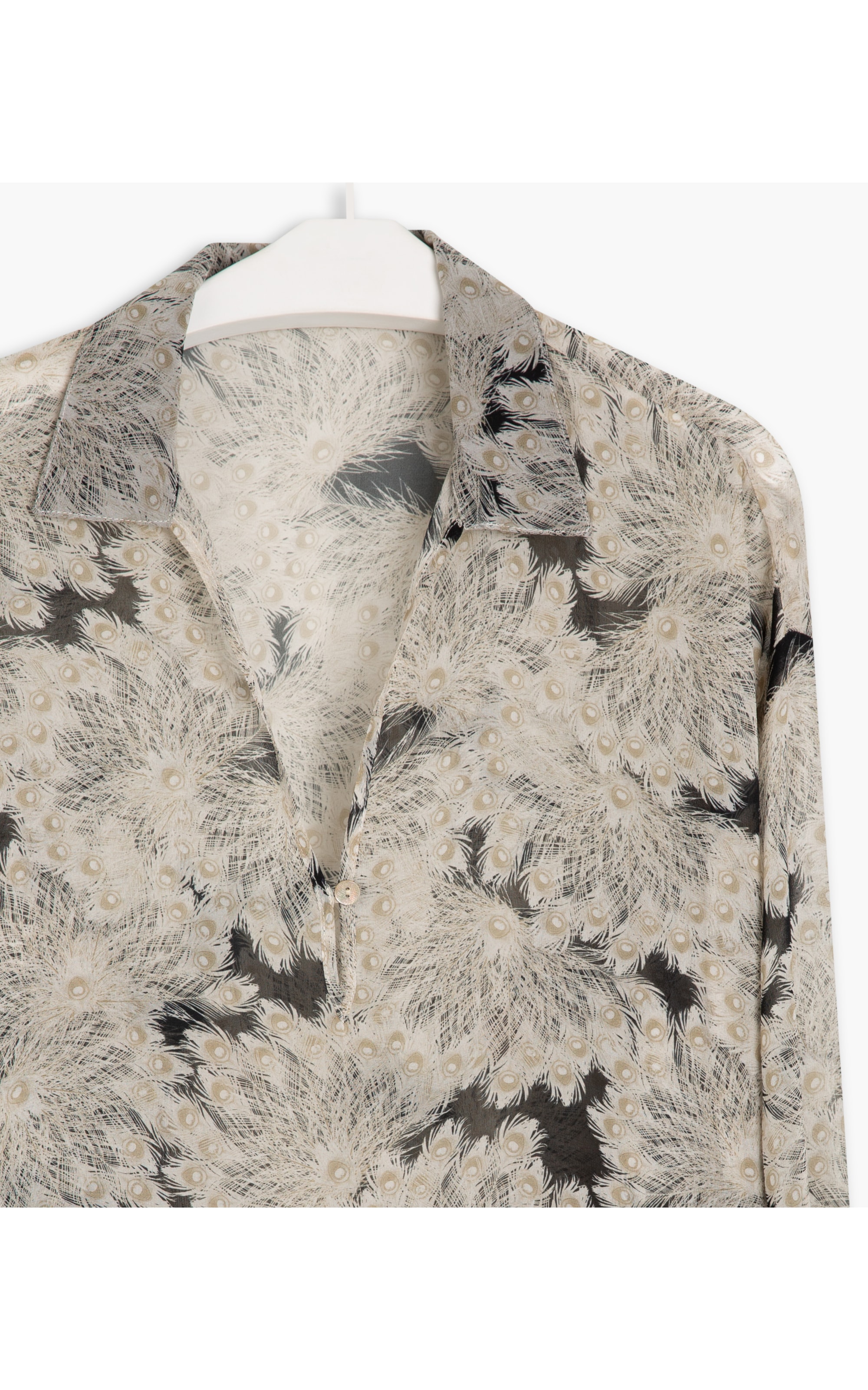Camisa Kiwi Seda Pearls Off White