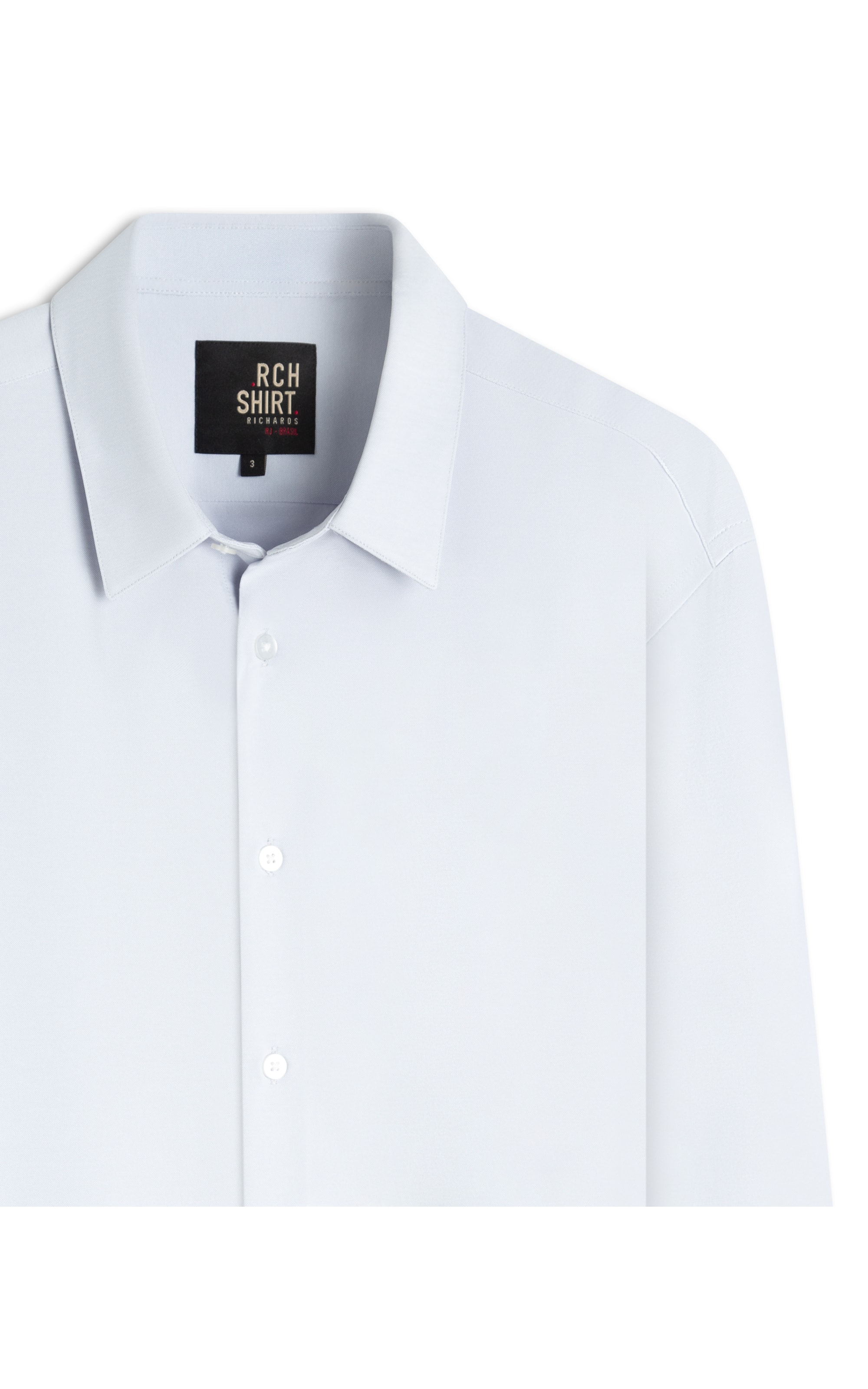 Camisa Knitted Bi Stretch Ml Azul Claro