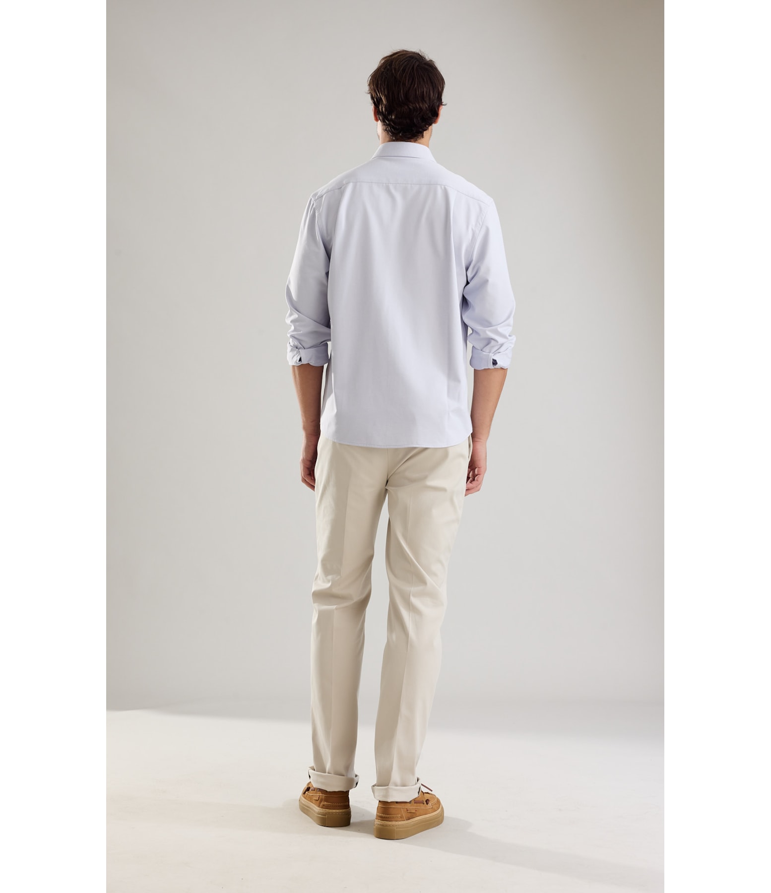 Camisa Knitted Bi Stretch Ml Azul Claro