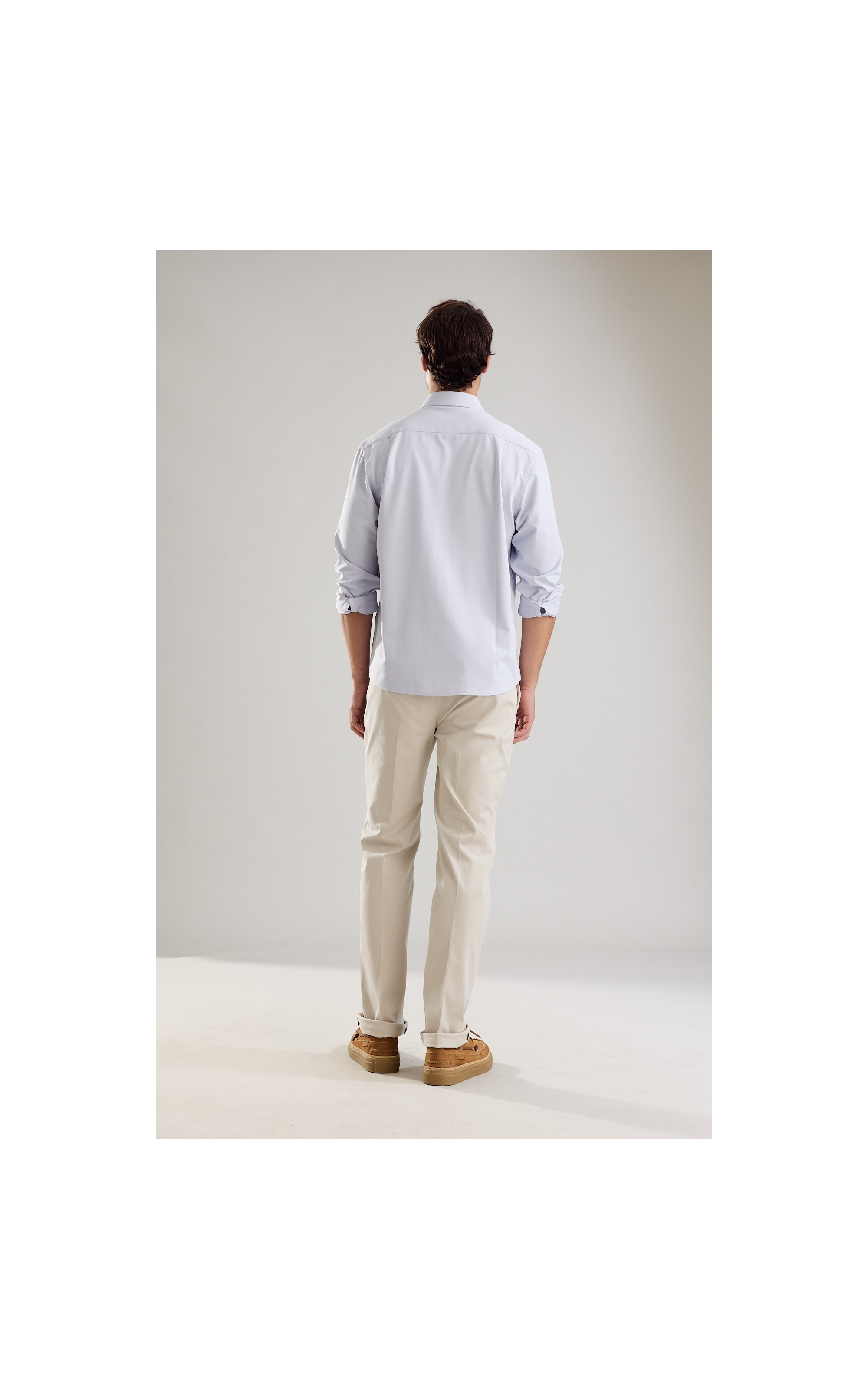 Camisa Knitted Bi Stretch Ml Azul Claro