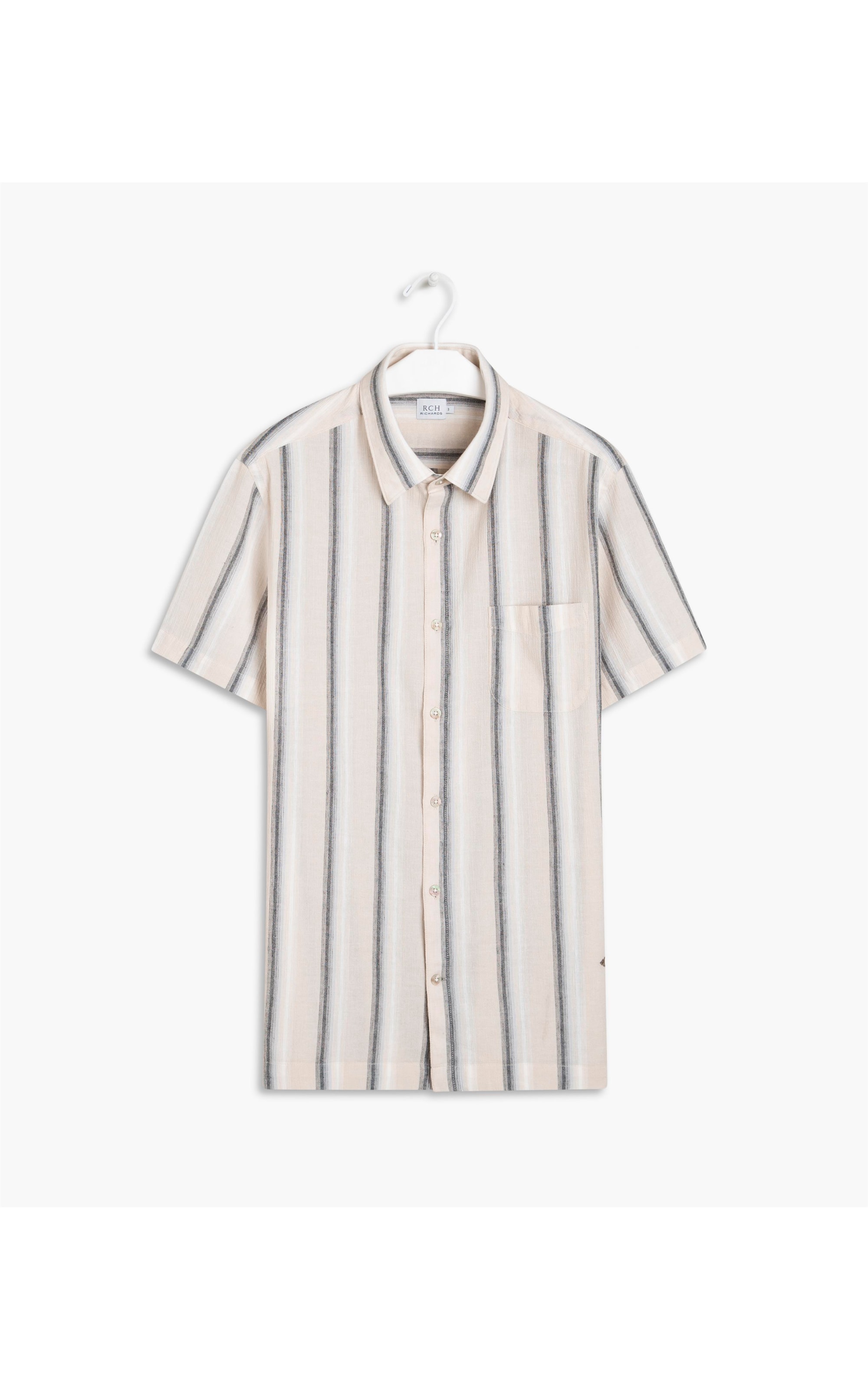 Camisa Lagoa Listrada Mc Cinza