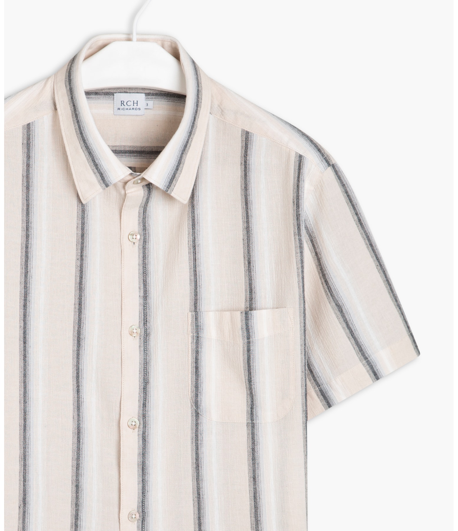 Camisa Lagoa Listrada Mc Cinza