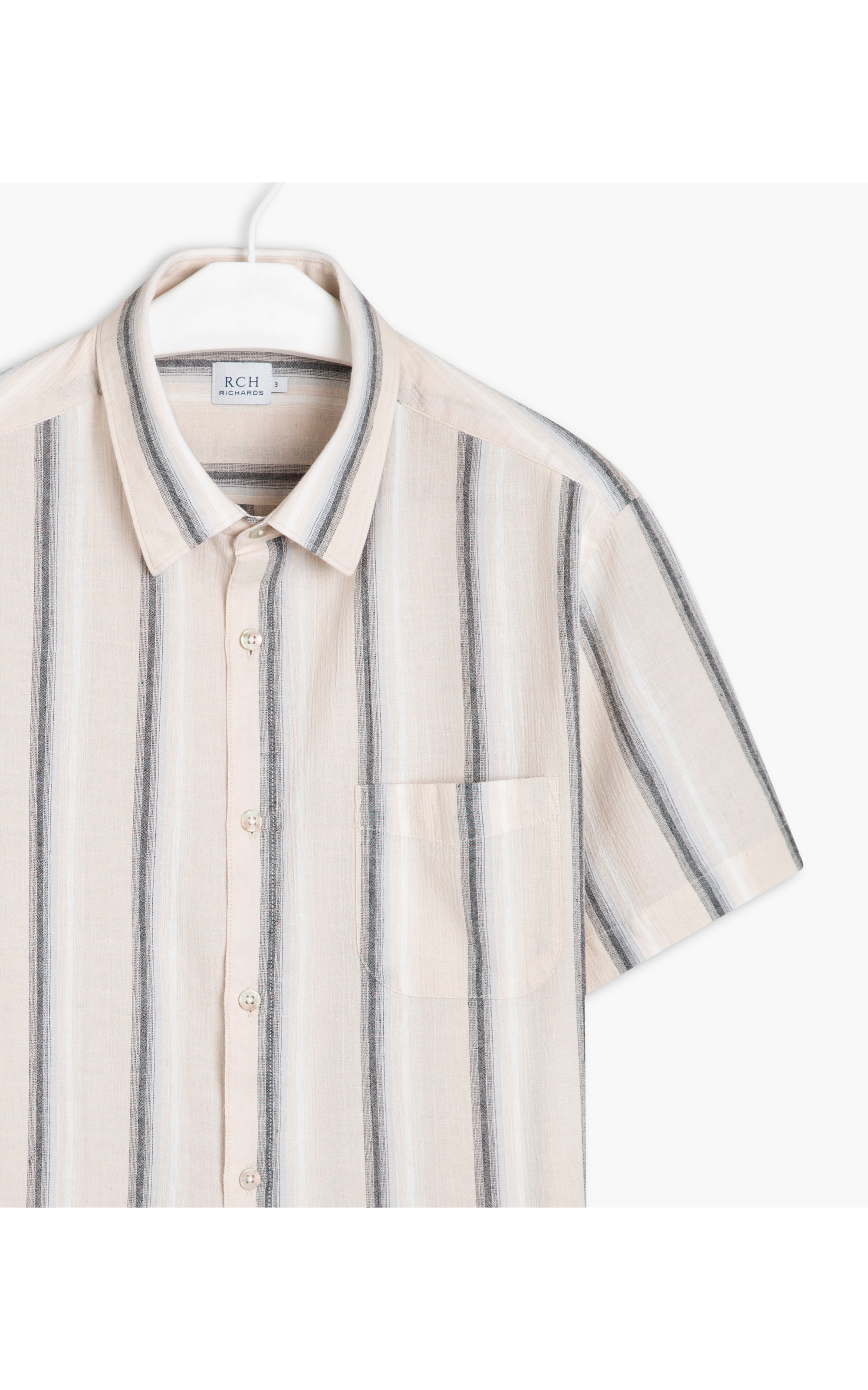 Camisa Lagoa Listrada Mc Cinza