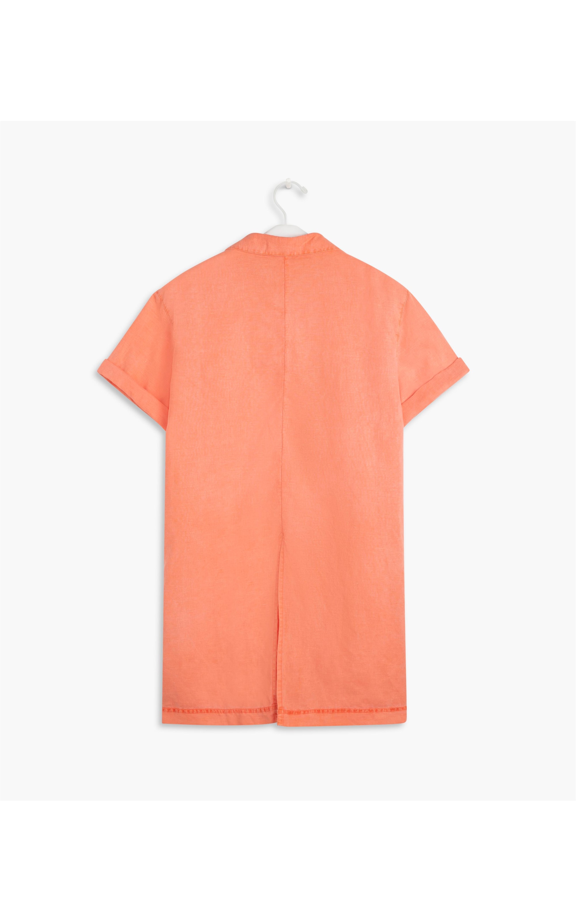 Camisa Lana Mc Linho Blend Gd Laranja