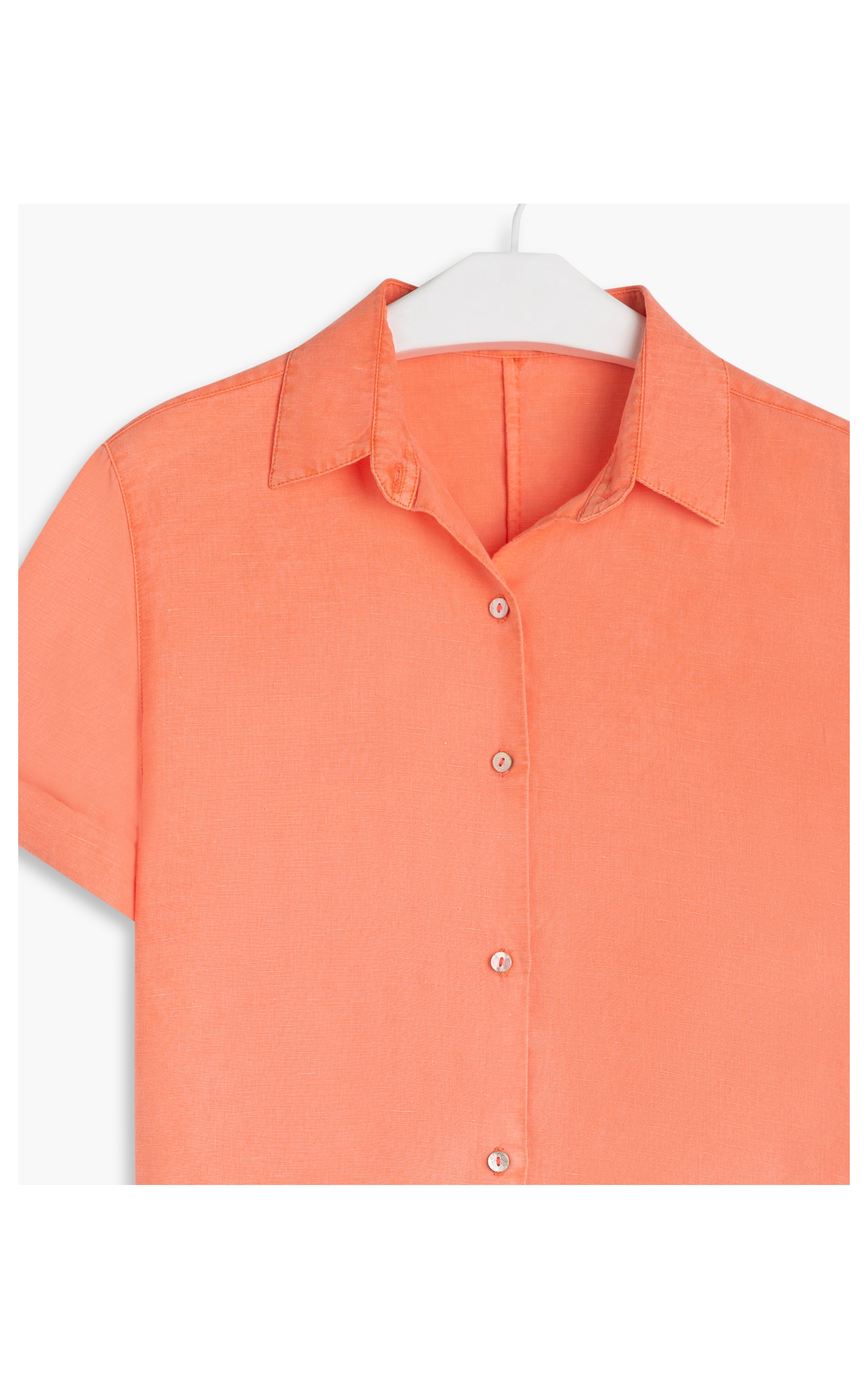 Camisa Lana Mc Linho Blend Gd Laranja