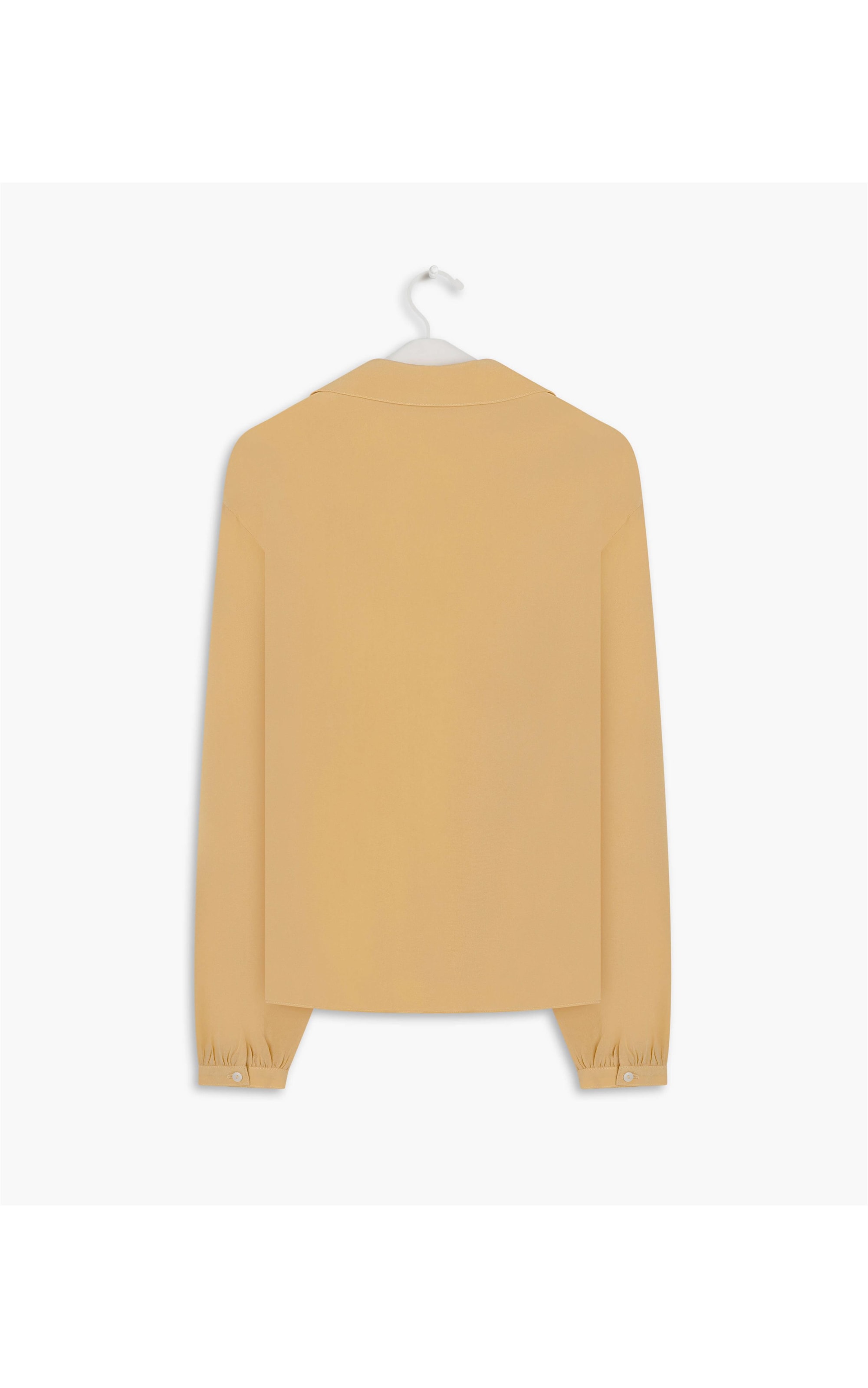 Camisa Leme Seda Lisa Amarelo Claro