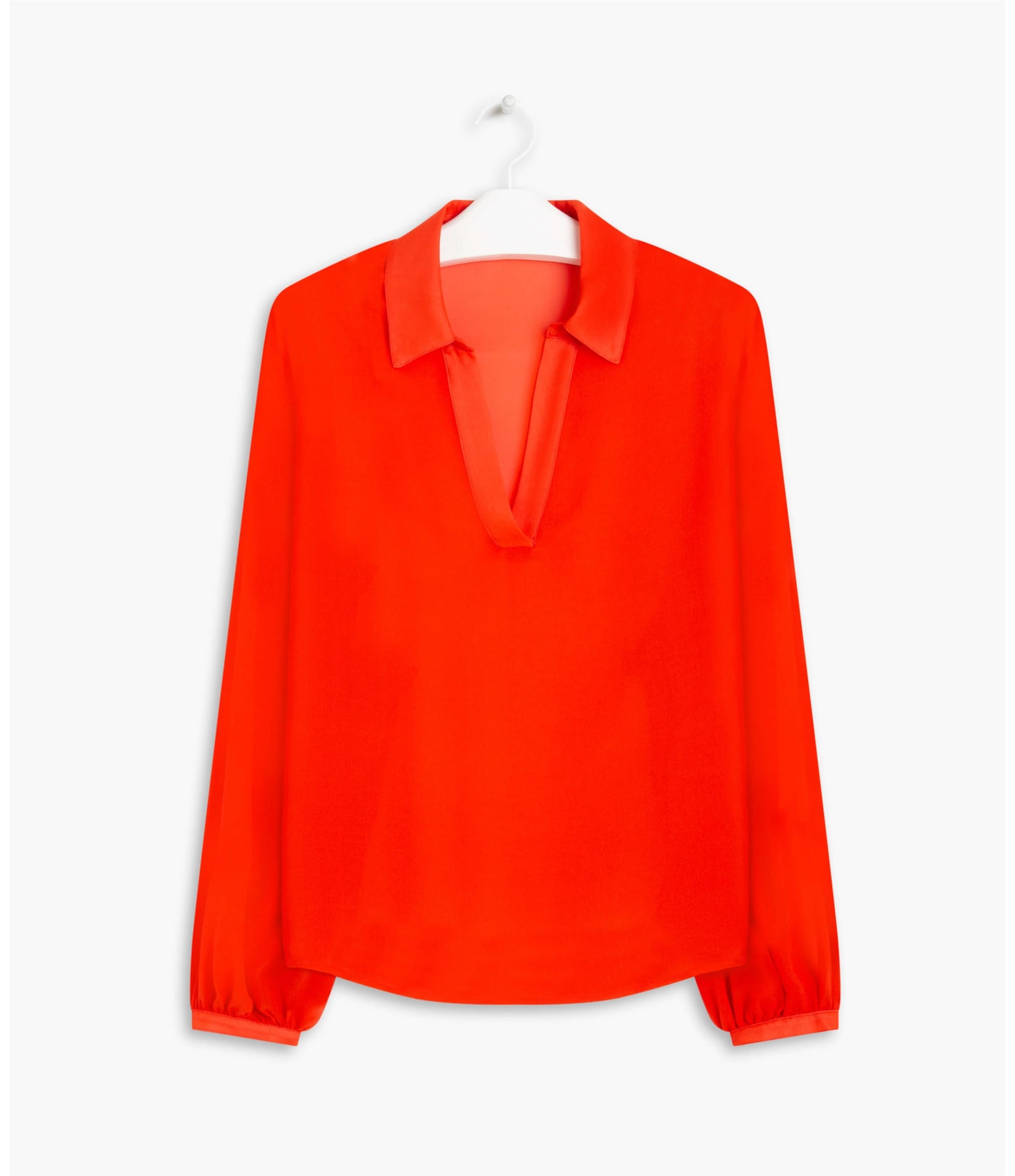 Camisa Leme Seda Lisa Laranja
