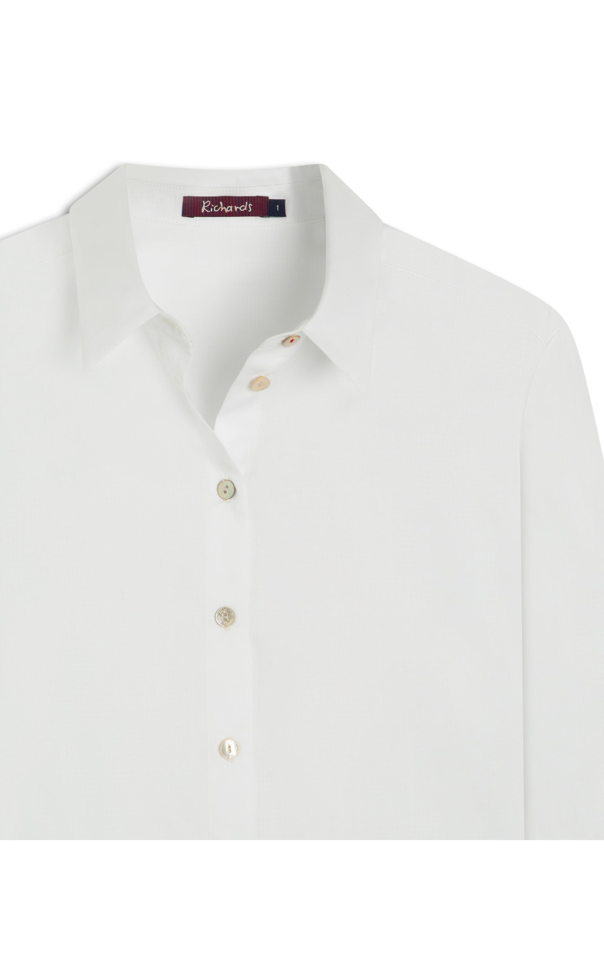 Camisa Leona Voil Maquinetado Branco