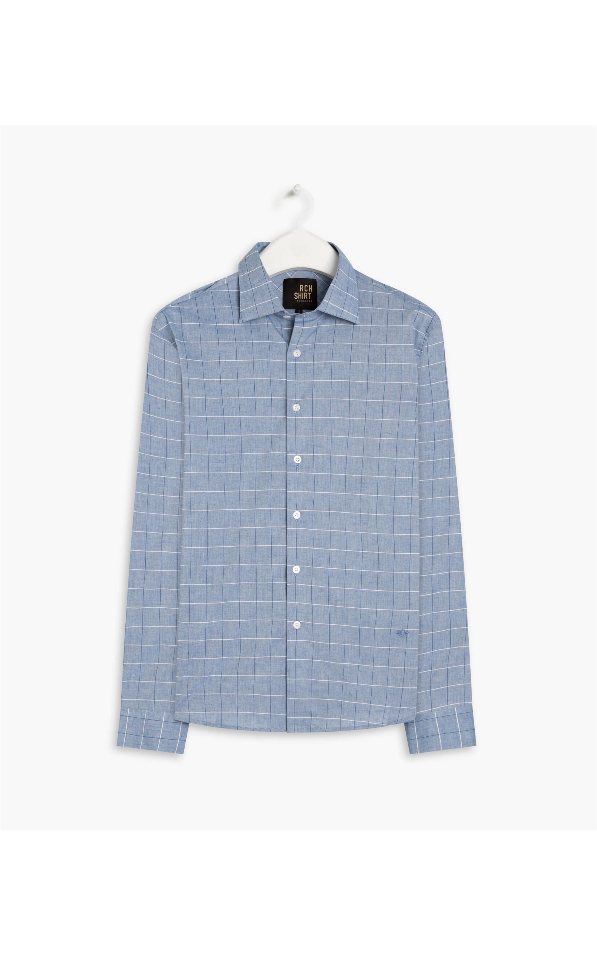 Camisa Liara Xadrez Fabiano Ml Azul Bic