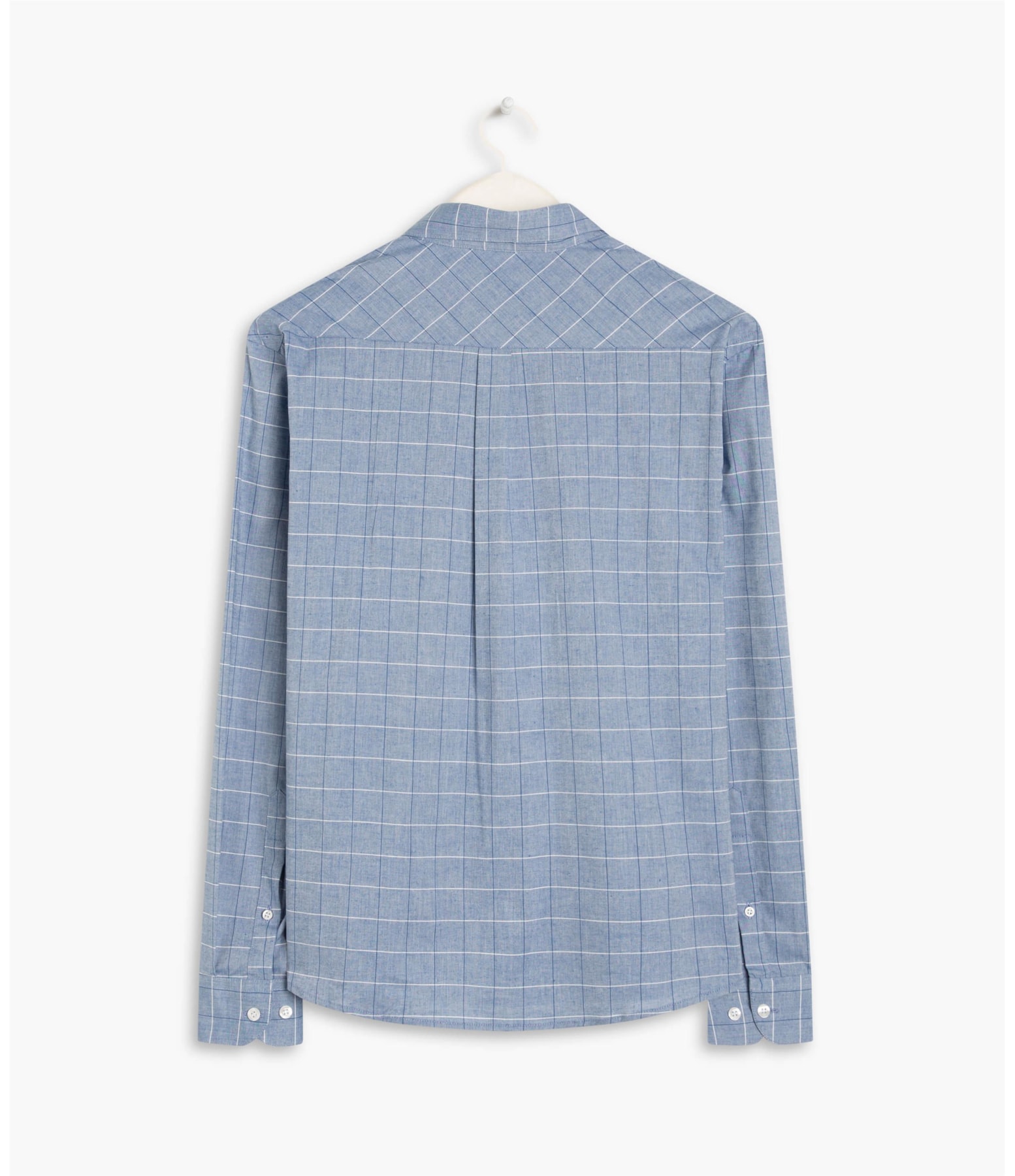 Camisa Liara Xadrez Fabiano Ml Azul Bic