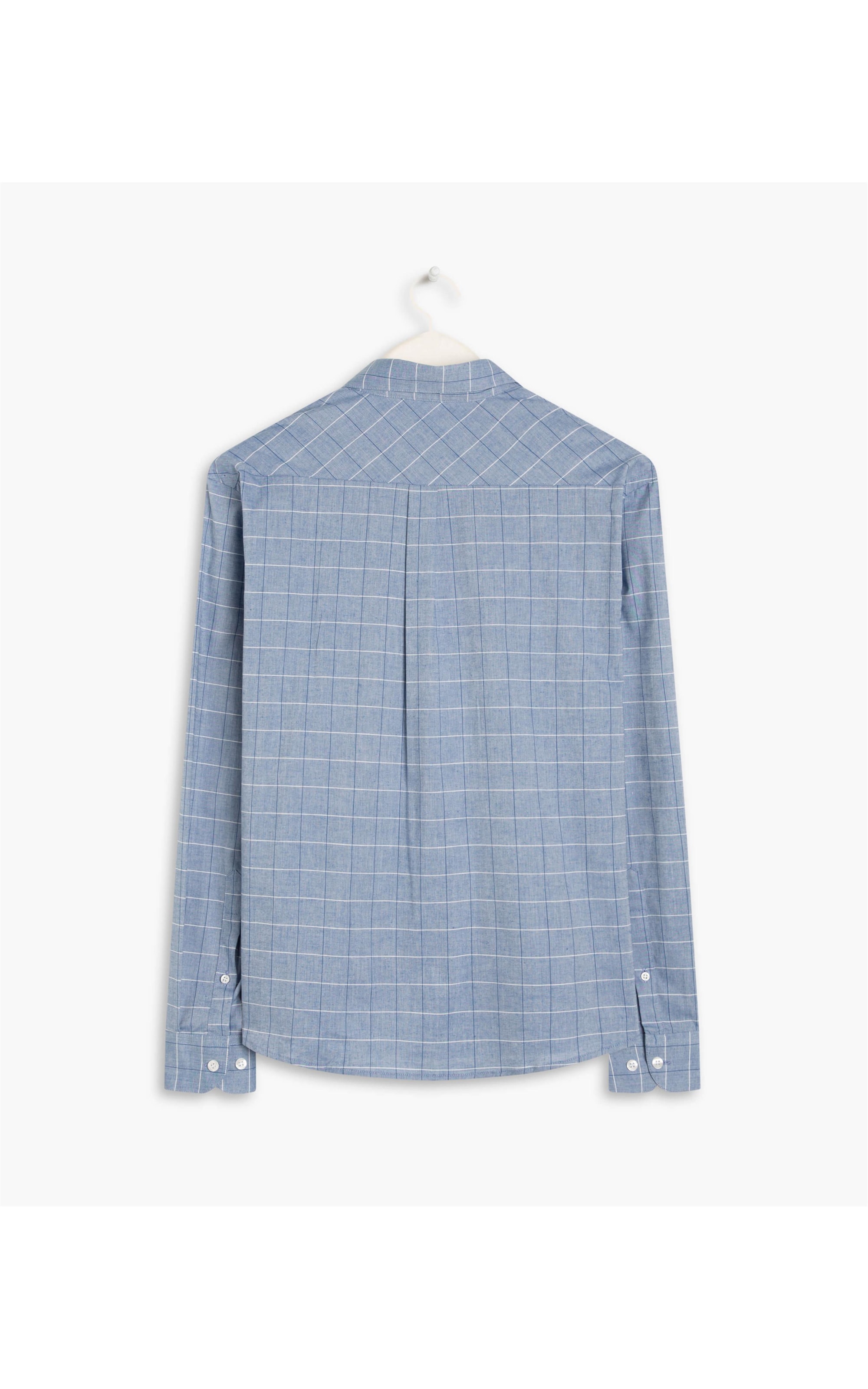 Camisa Liara Xadrez Fabiano Ml Azul Bic