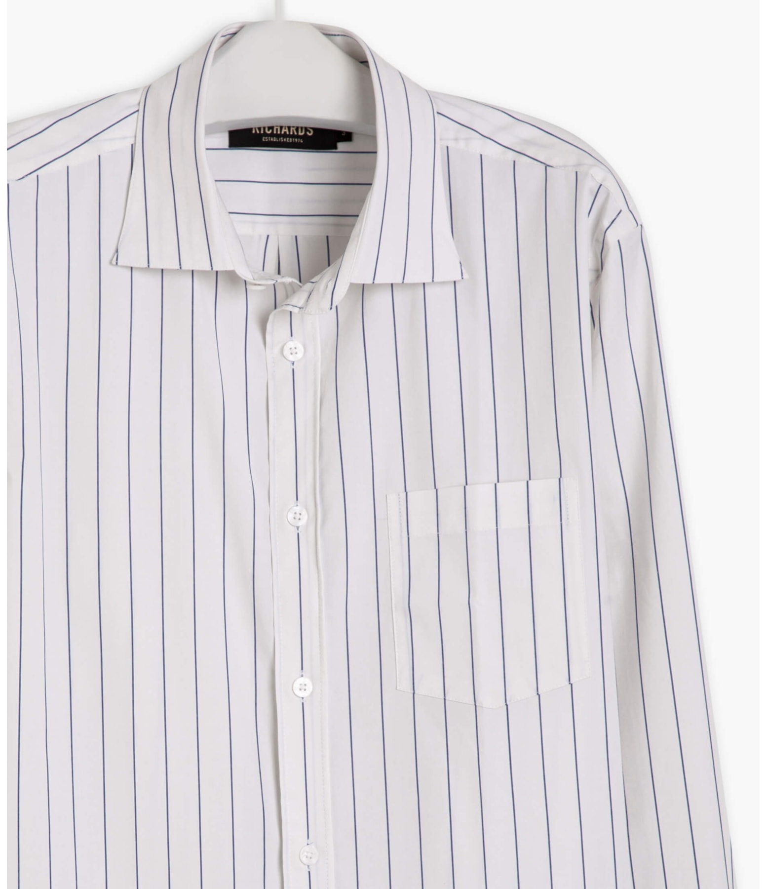 Camisa Lima Listrada Ml Azul Bic