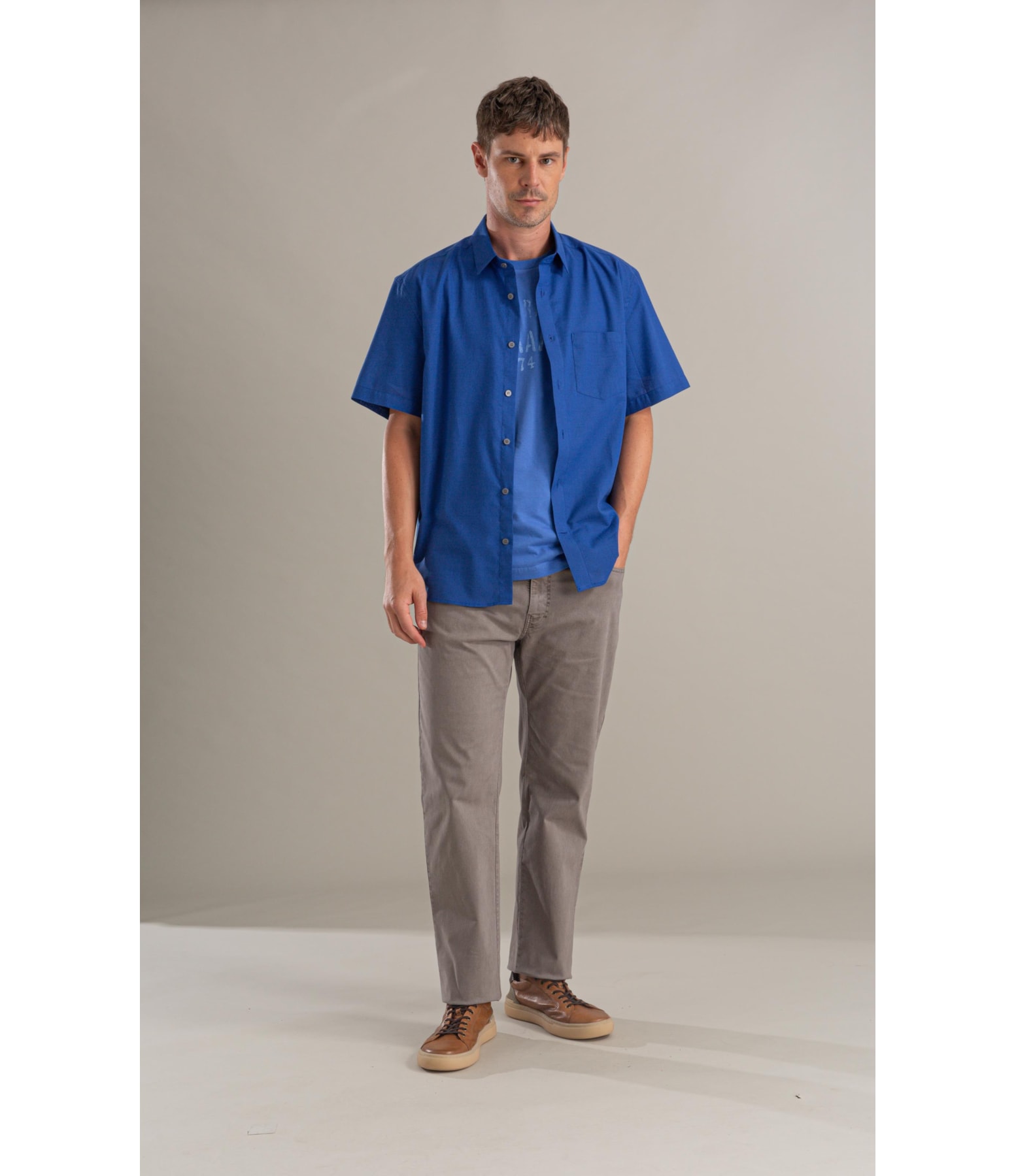 Camisa Linen Like Gabriel Royal