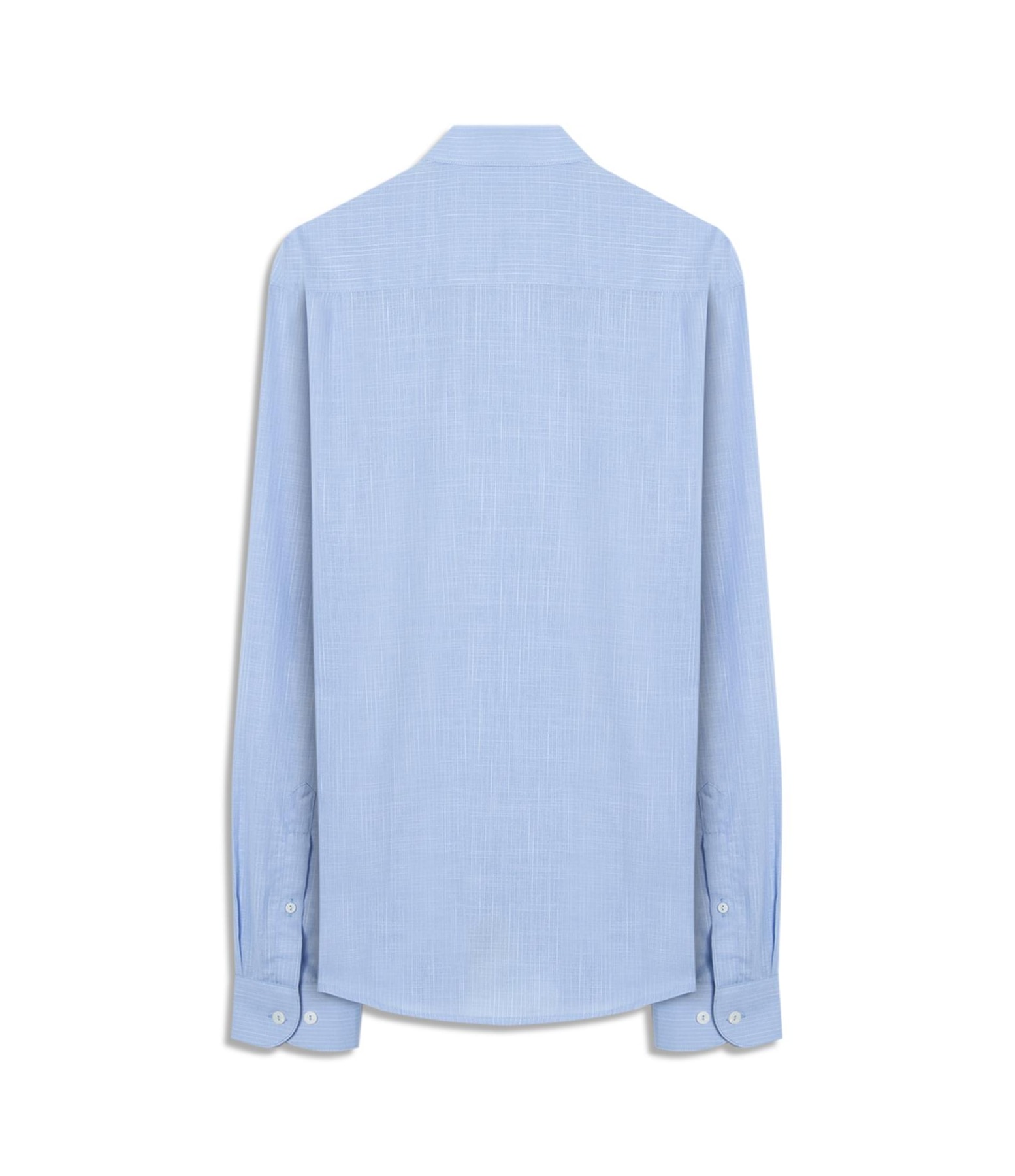 Camisa Linen Like Listrado Paulo Ml Azul Claro