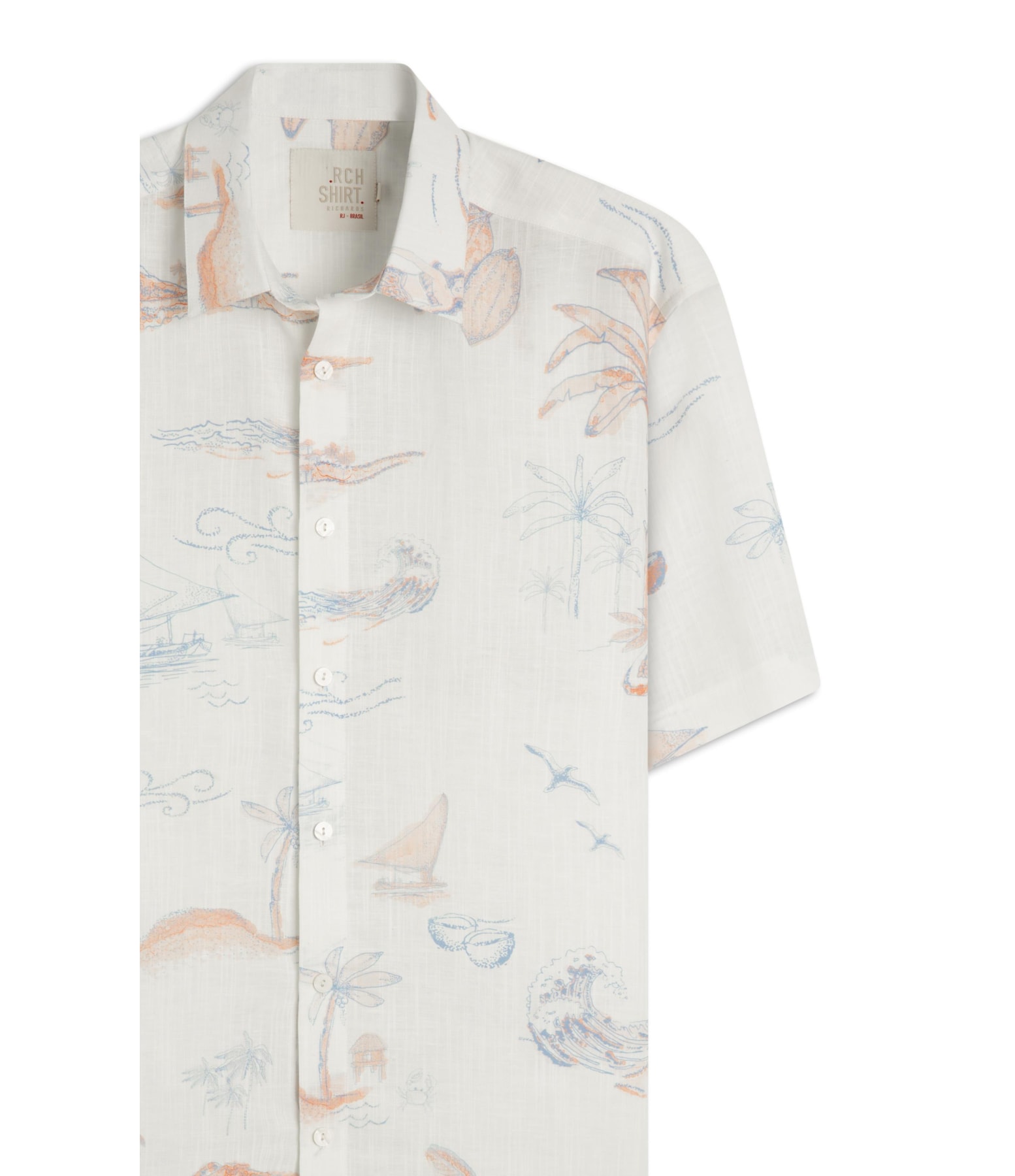 Camisa Linen Like Sereia Mc Off White