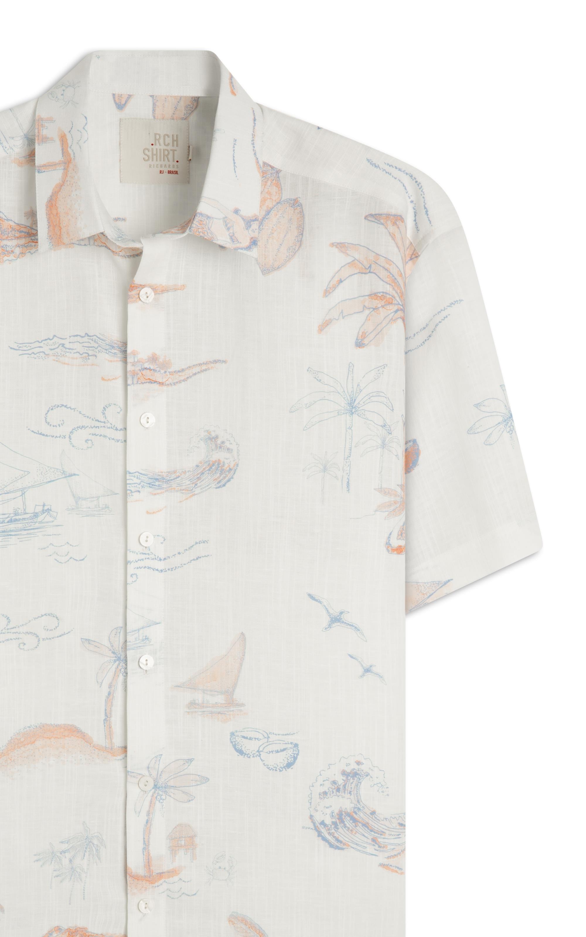 Camisa Linen Like Sereia Mc Off White