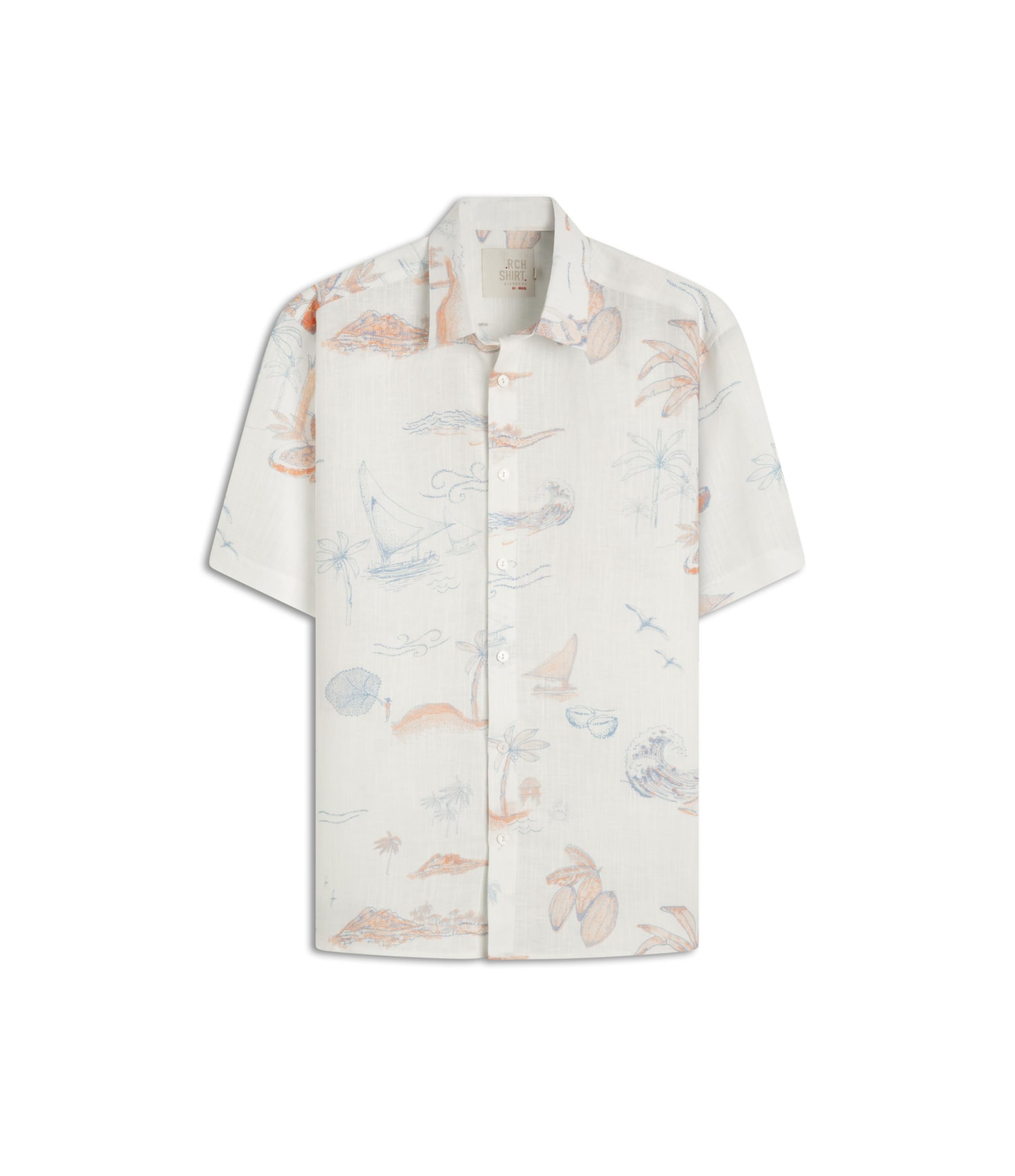 Camisa Linen Like Sereia Mc Off White