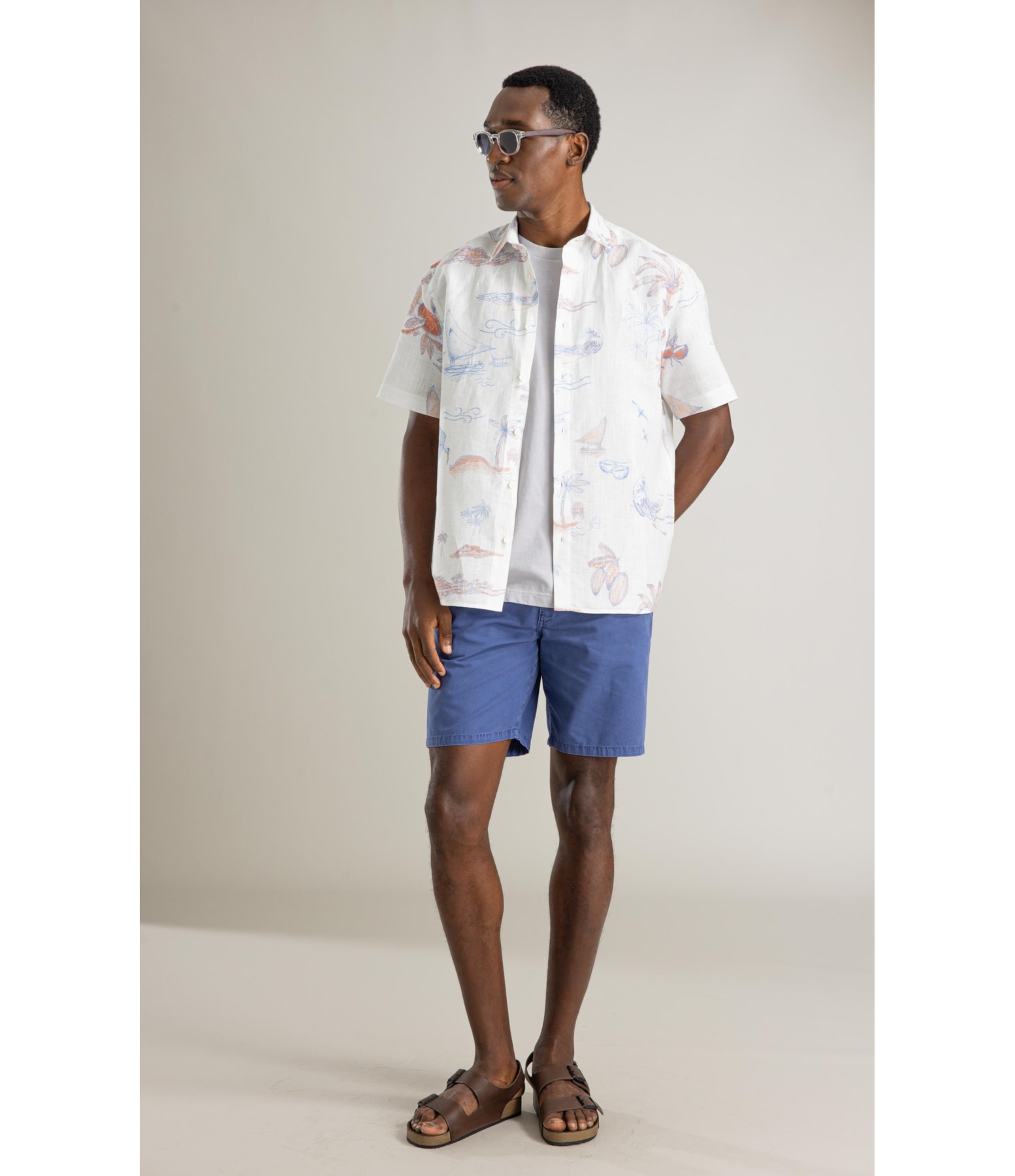 Camisa Linen Like Sereia Mc Off White
