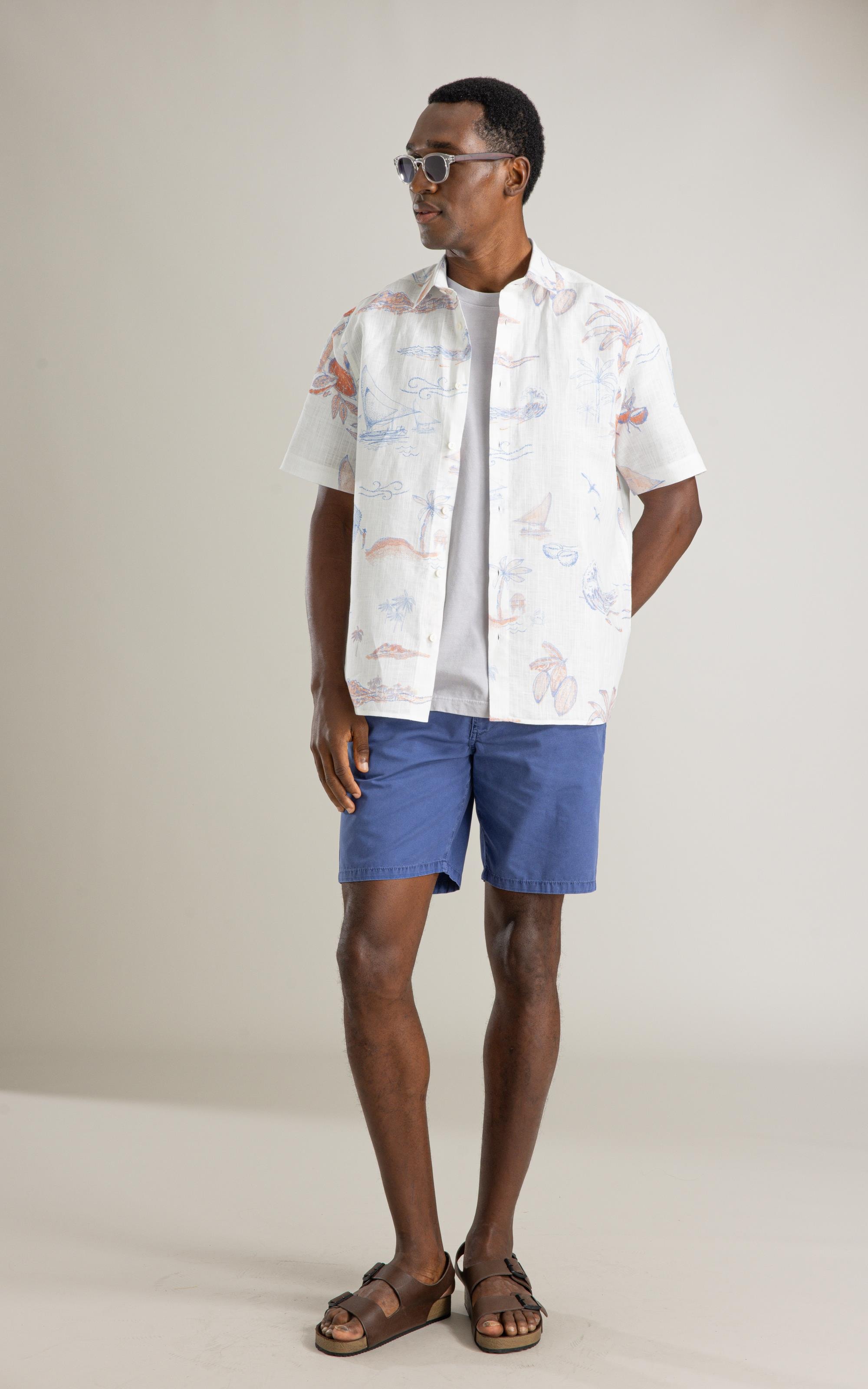 Camisa Linen Like Sereia Mc Off White
