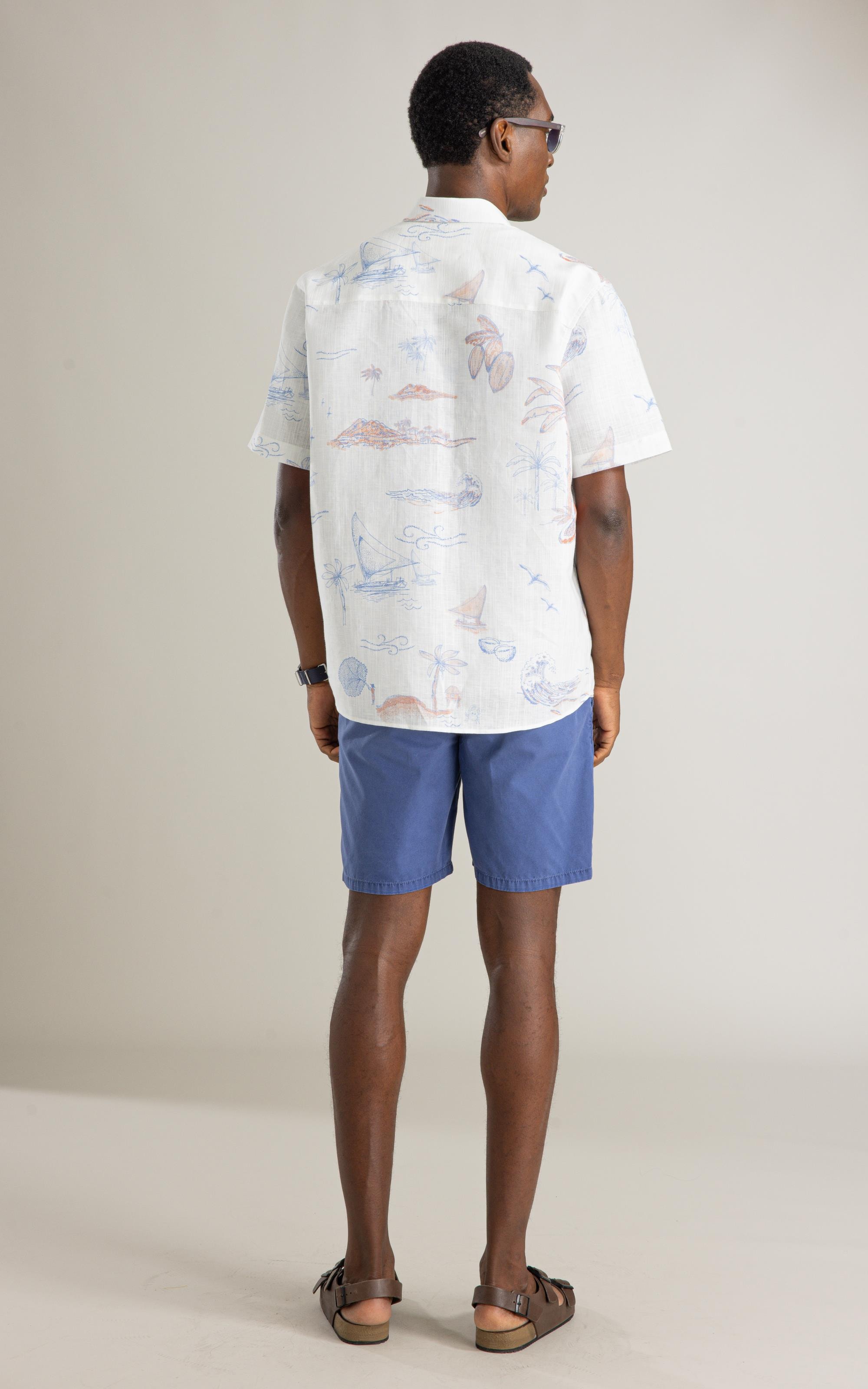 Camisa Linen Like Sereia Mc Off White