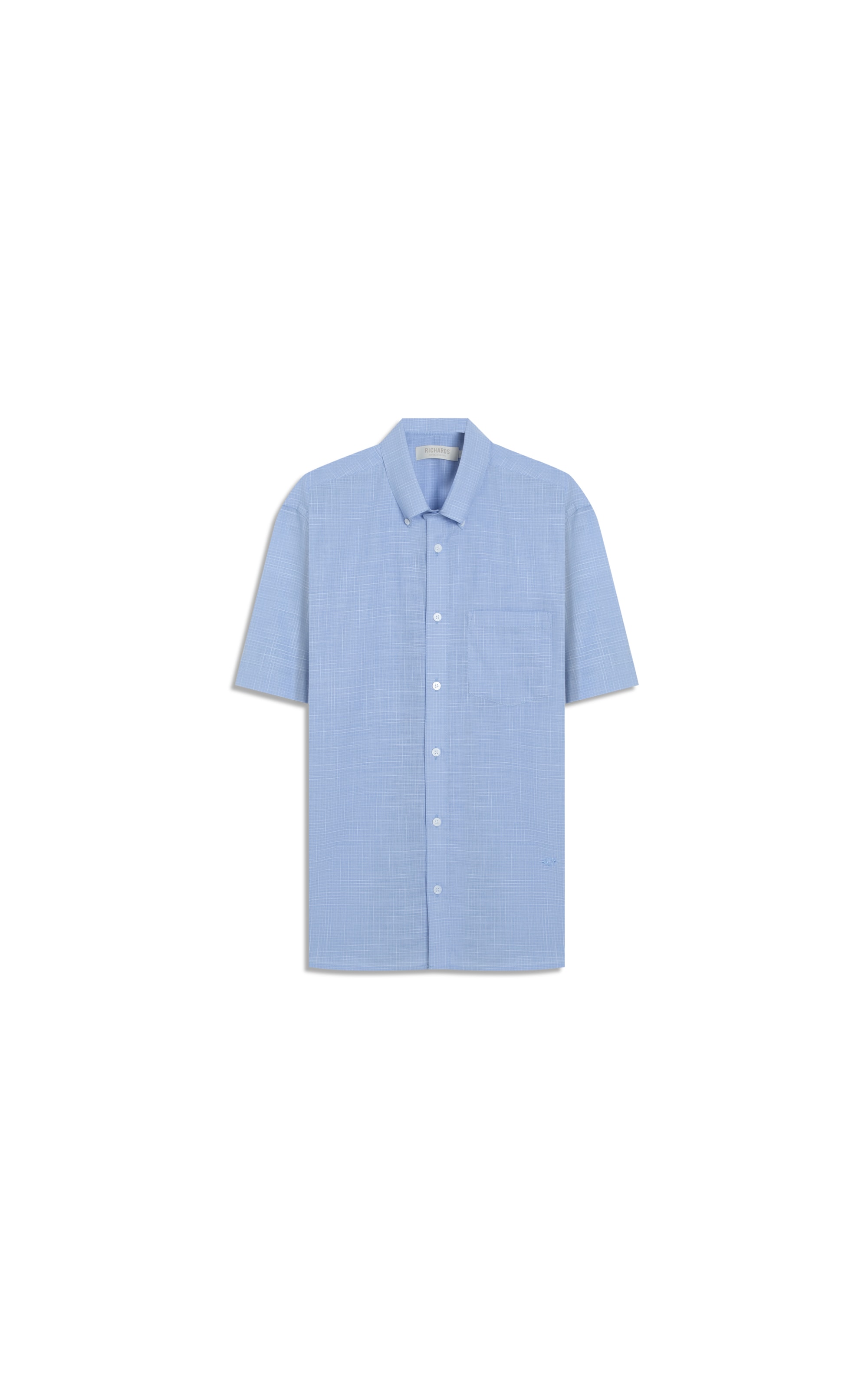 Camisa Linen Like Xadrez Gabriel Mc Azul Claro
