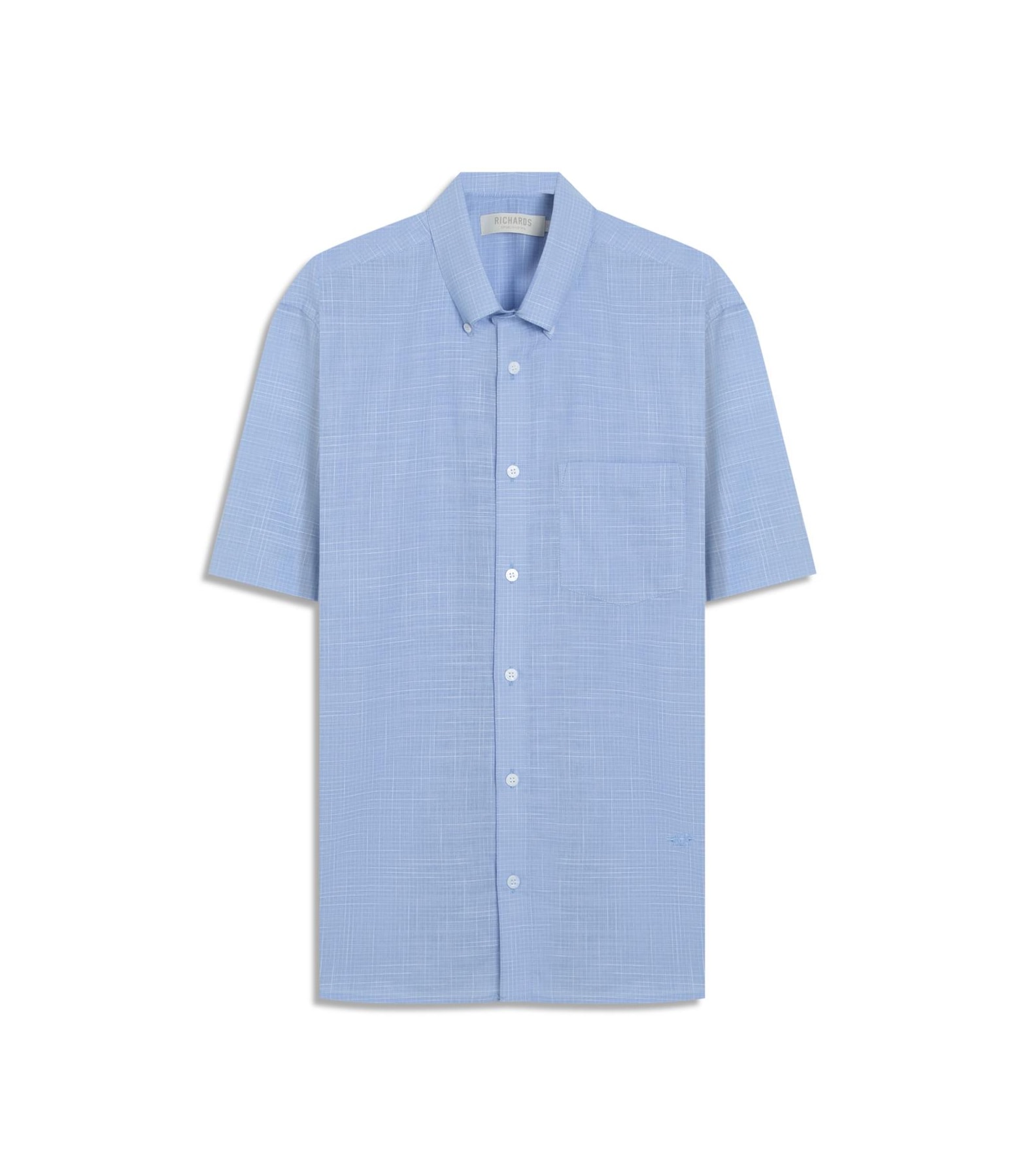 Camisa Linen Like Xadrez Gabriel Mc Azul Claro