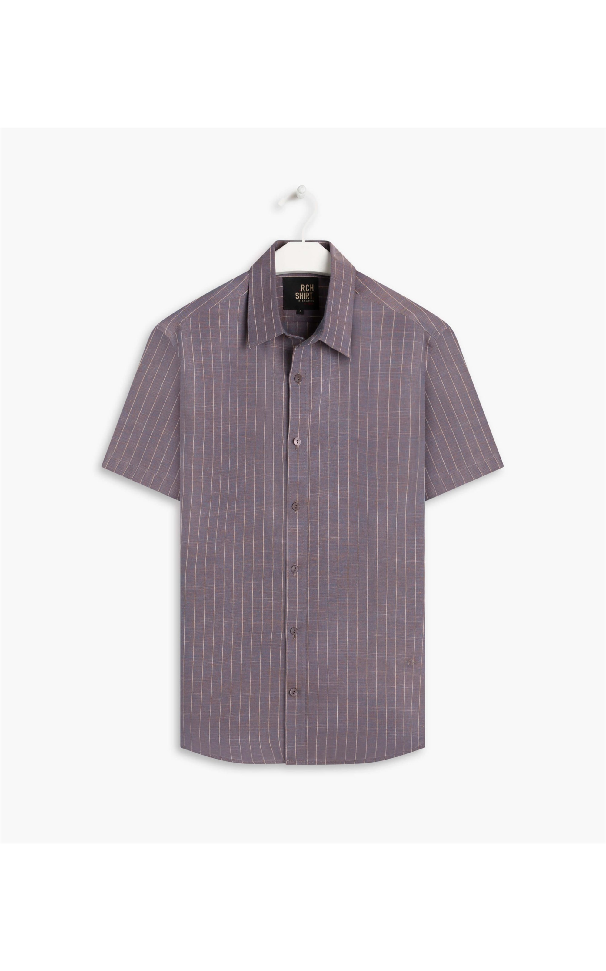 Camisa Linho  Adriano Azul Pervante