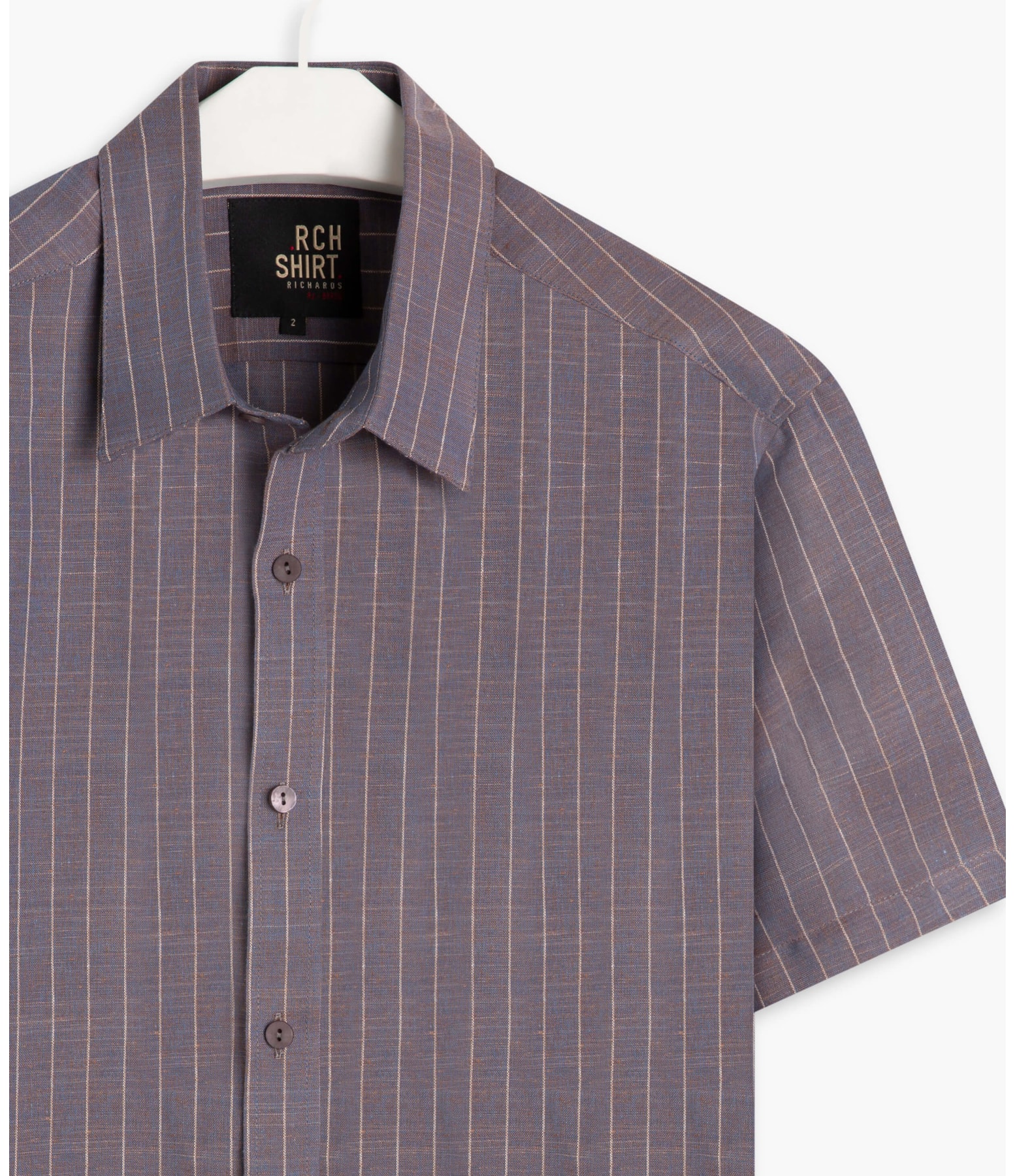 Camisa Linho  Adriano Azul Pervante