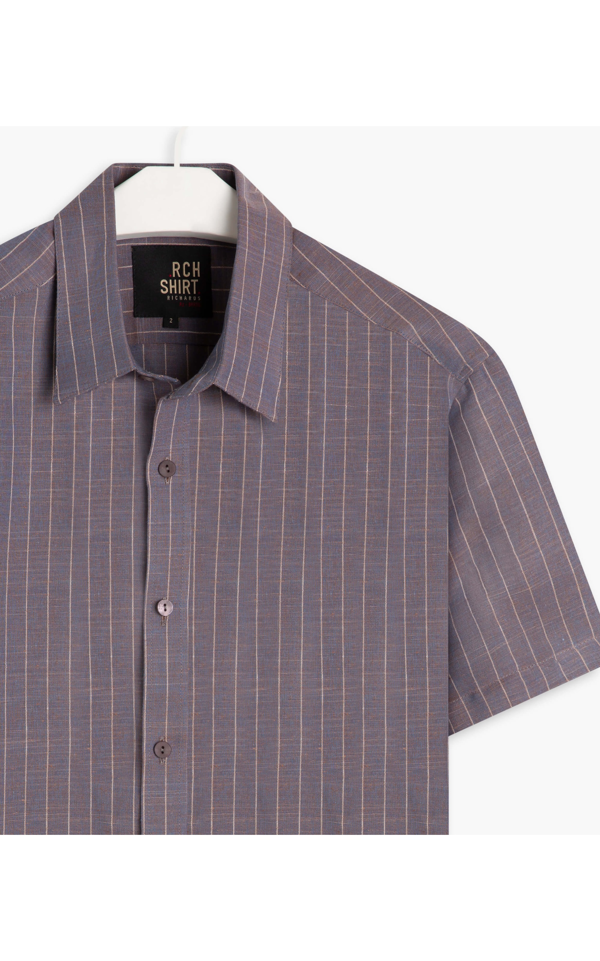 Camisa Linho  Adriano Azul Pervante