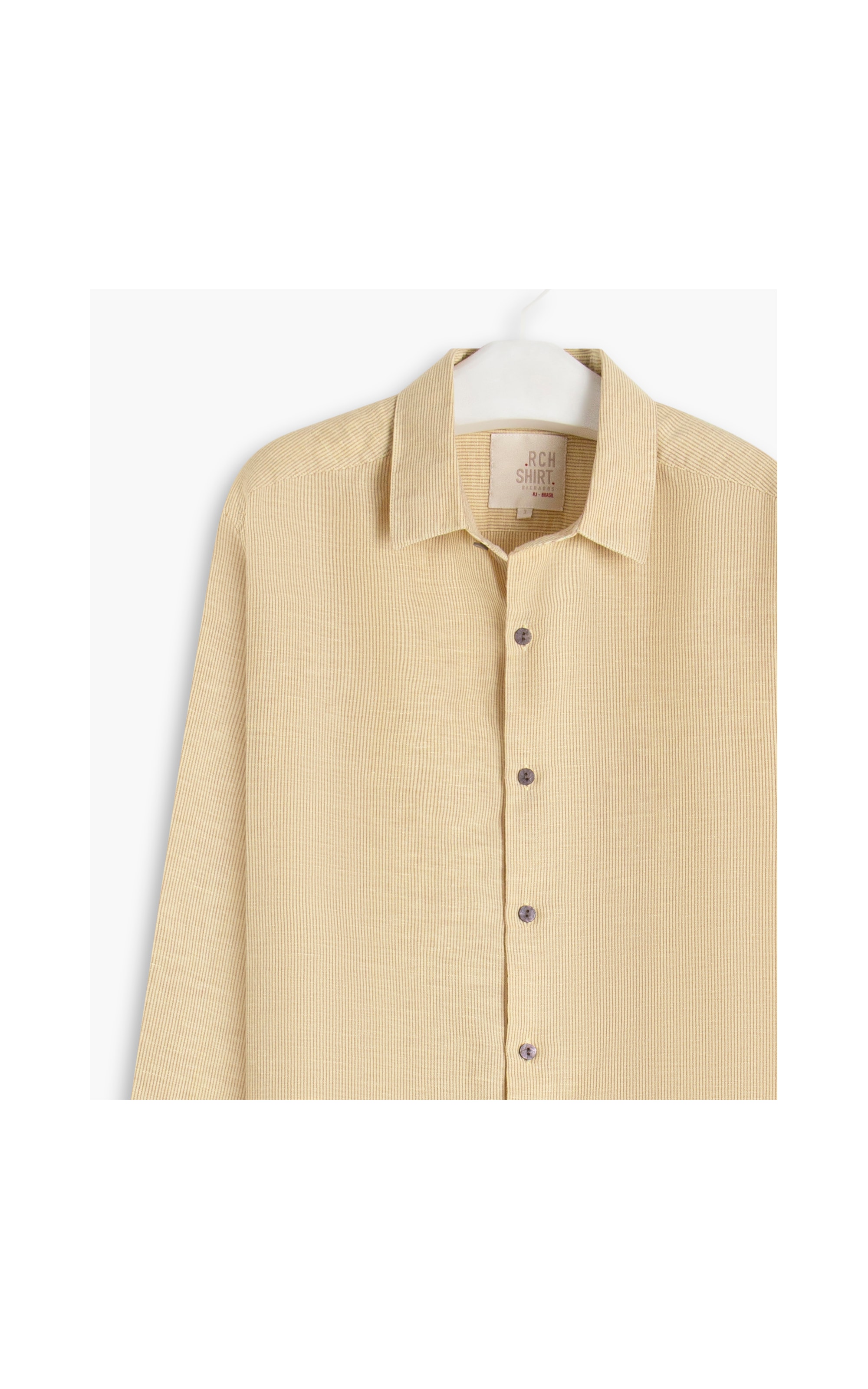 Camisa Linho  Alexandre Amarelo