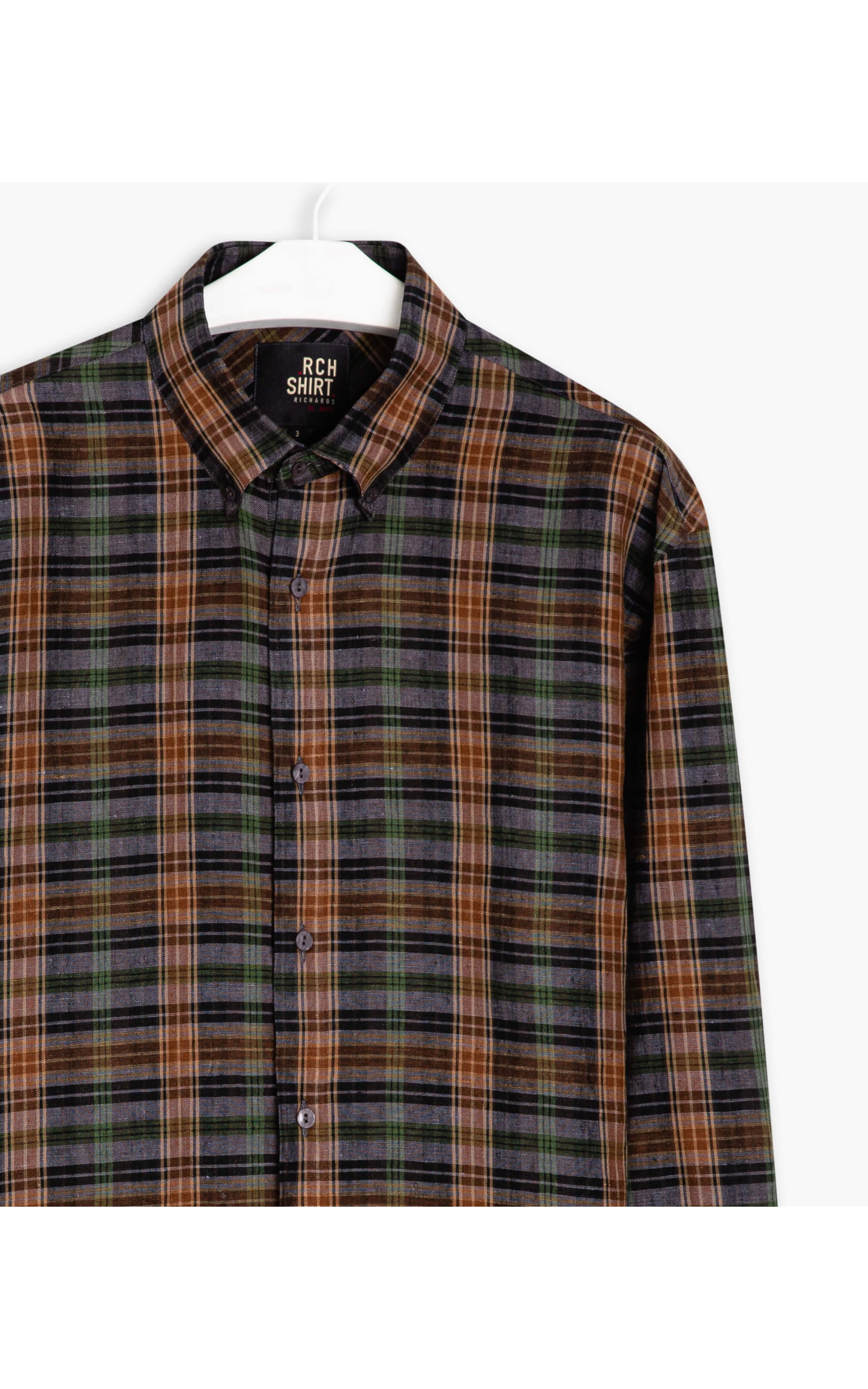 Camisa Linho  Alexandre Marrom