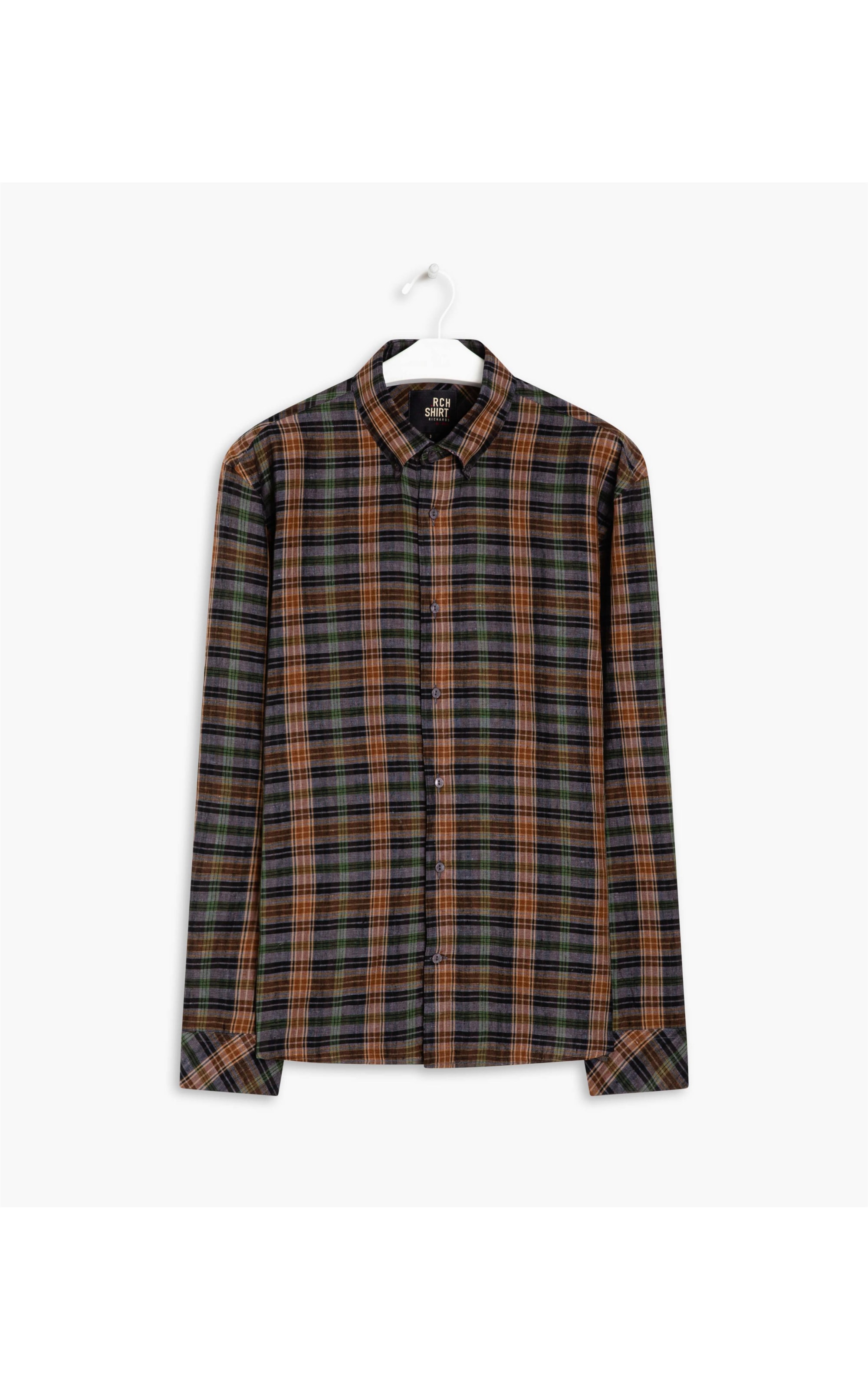 Camisa Linho  Alexandre Marrom