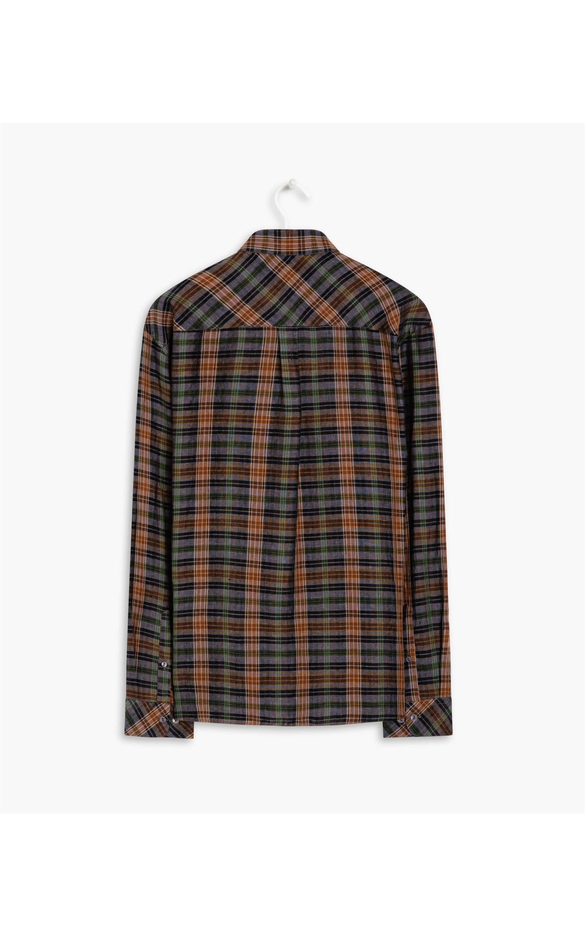 Camisa Linho  Alexandre Marrom