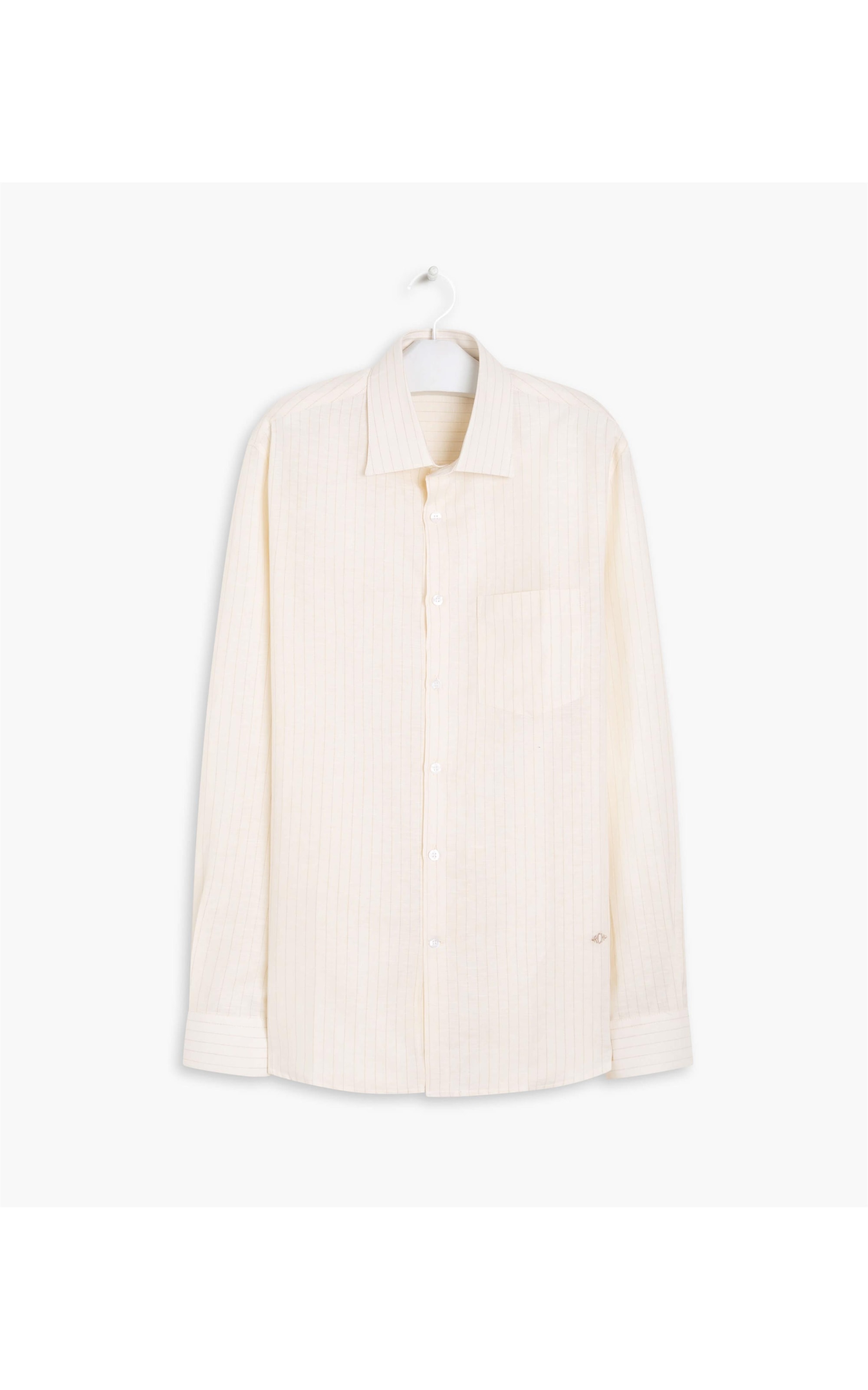 Camisa Linho  Antonio Xadrez Ml Amarelo Claro