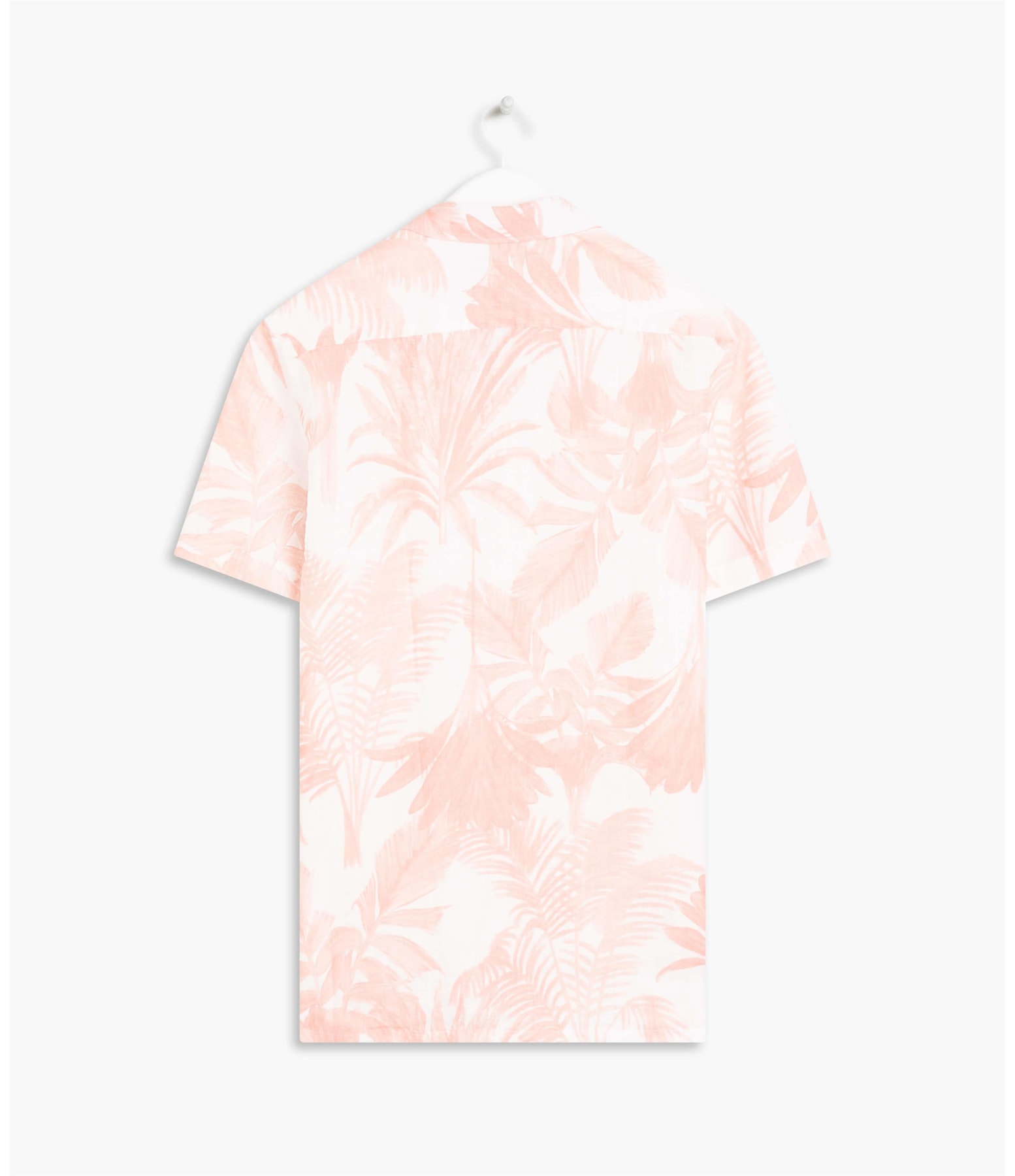 Camisa Linho  Arvoredo Estampada Mc Vermelho Cinza Mescla