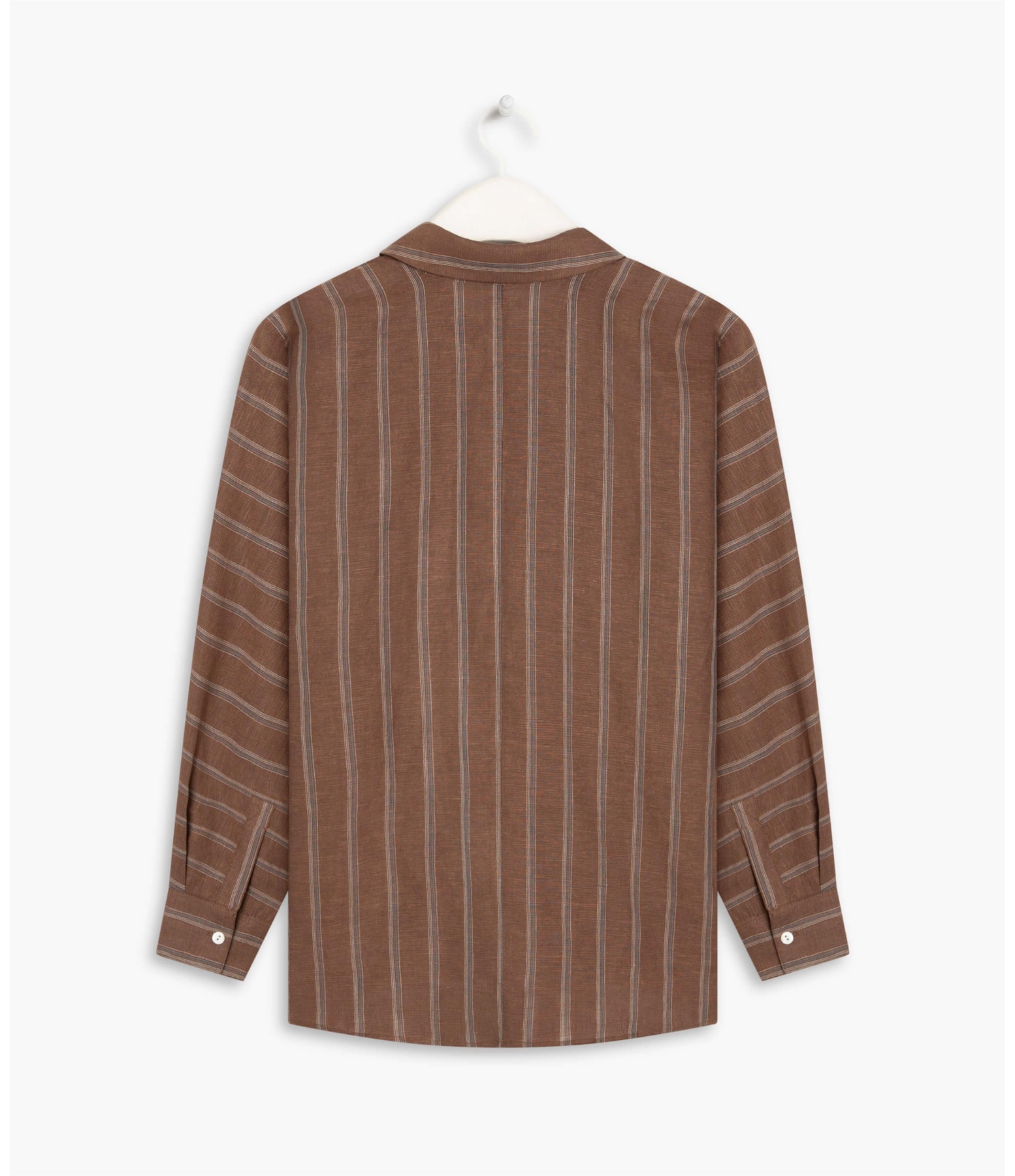 Camisa Linho  Athos Stripe Marrom