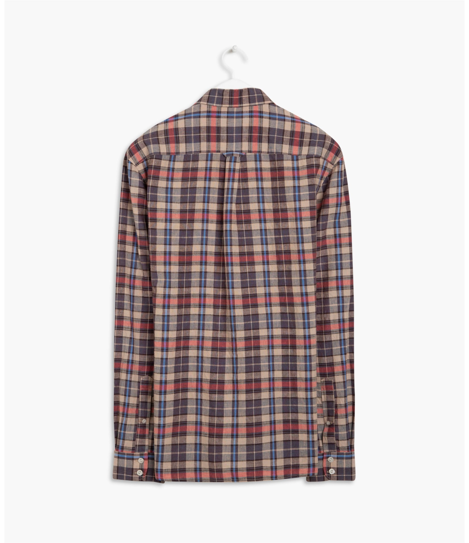 Camisa Linho  Austin Xadrez Ml Vermelho