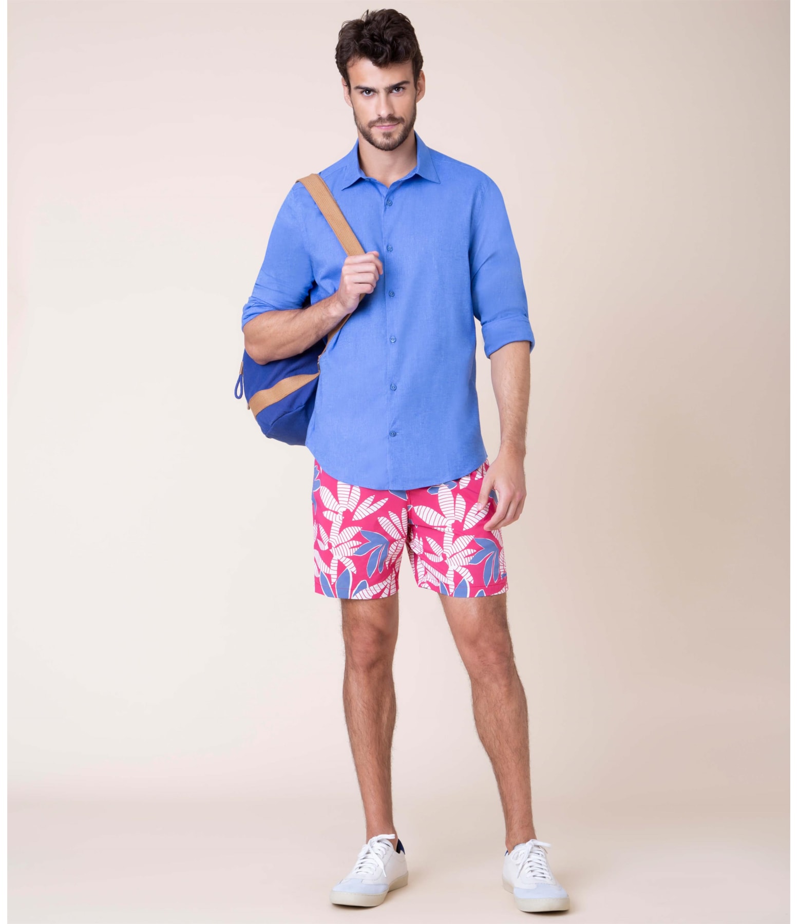 Camisa Linho Azul Bic