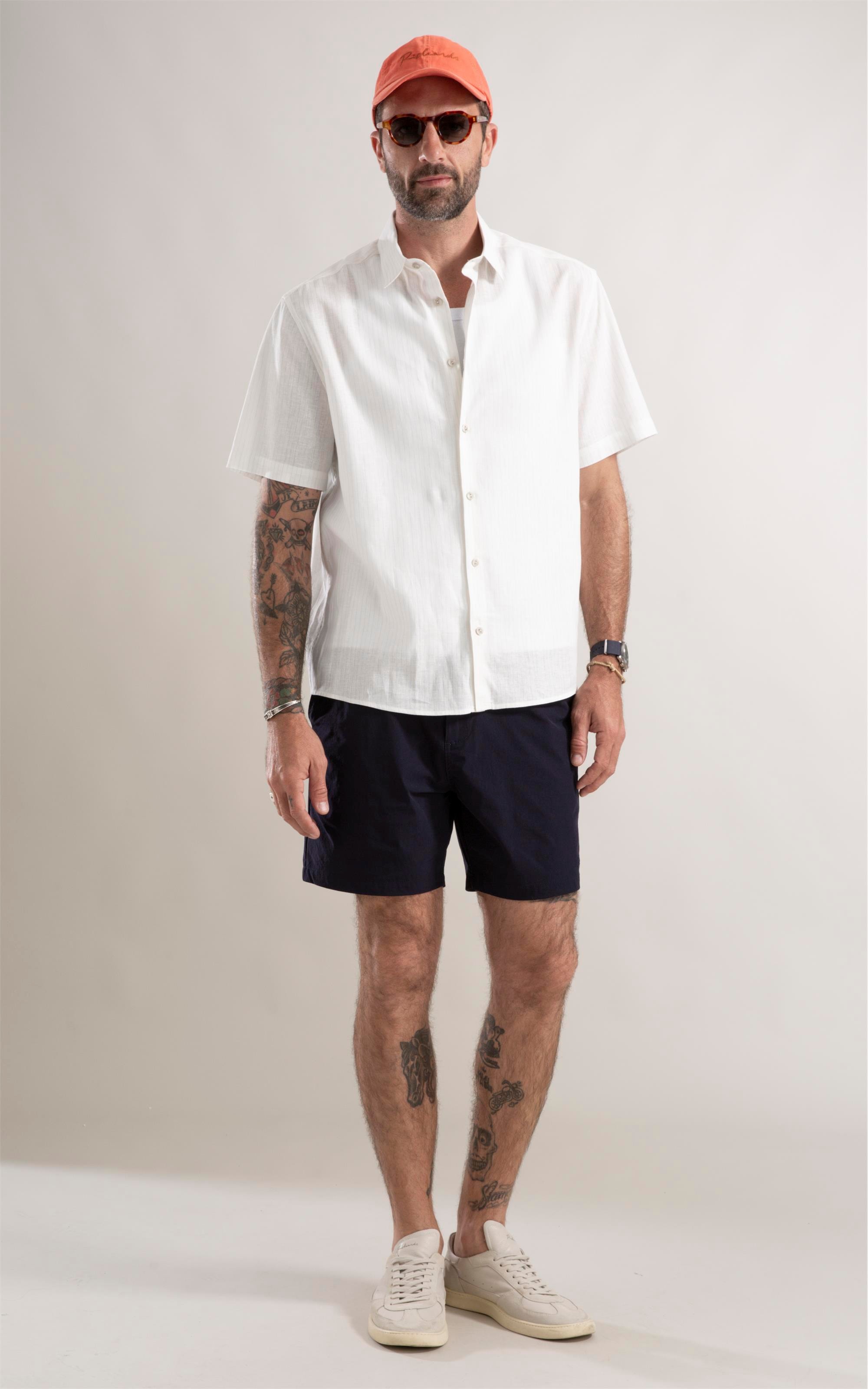 Camisa Linho Azul Claro