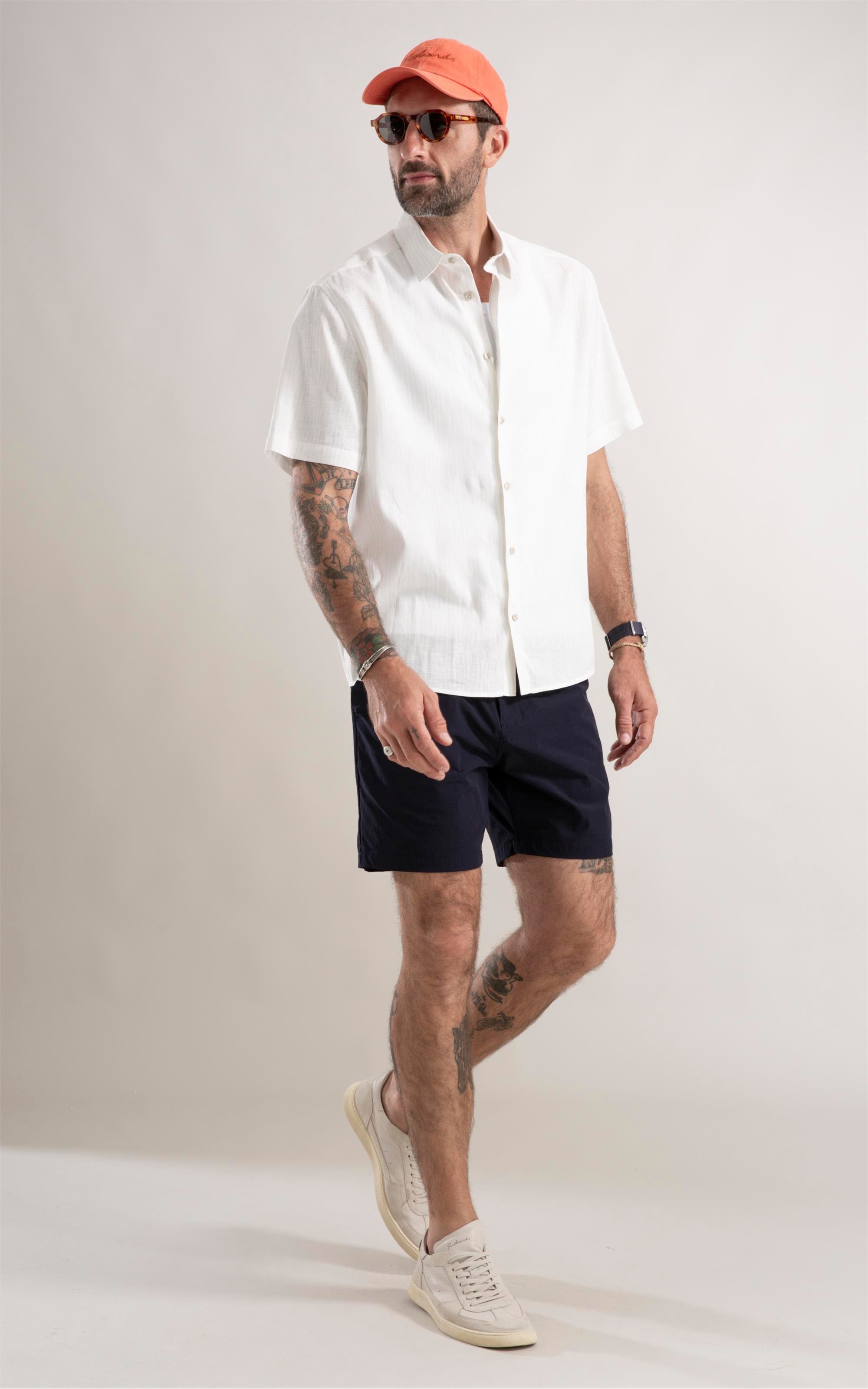 Camisa Linho Azul Claro