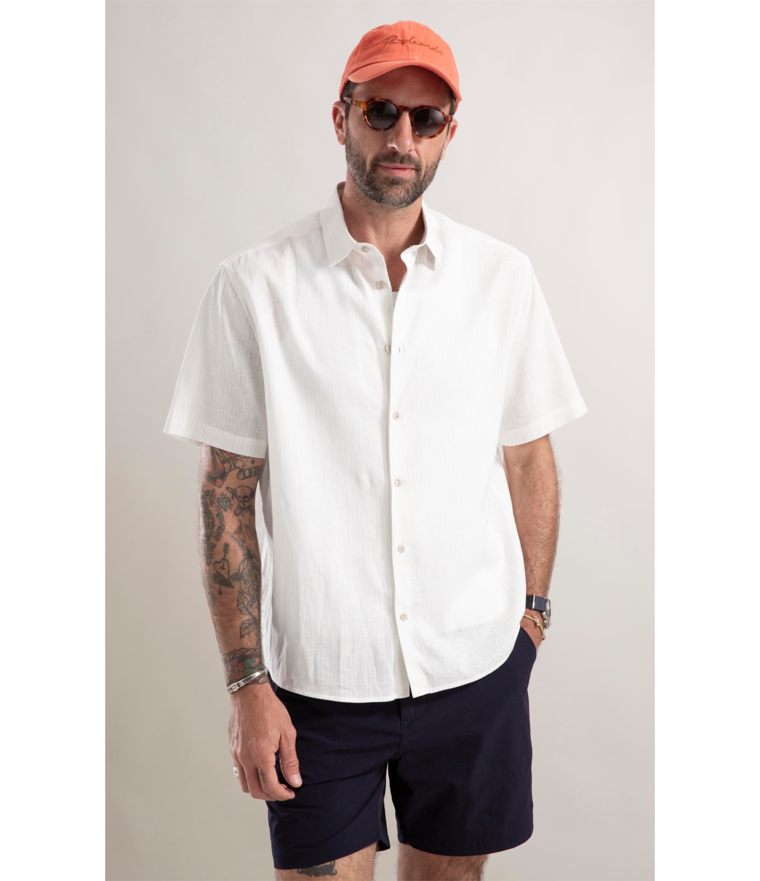 Camisa Linho Azul Claro