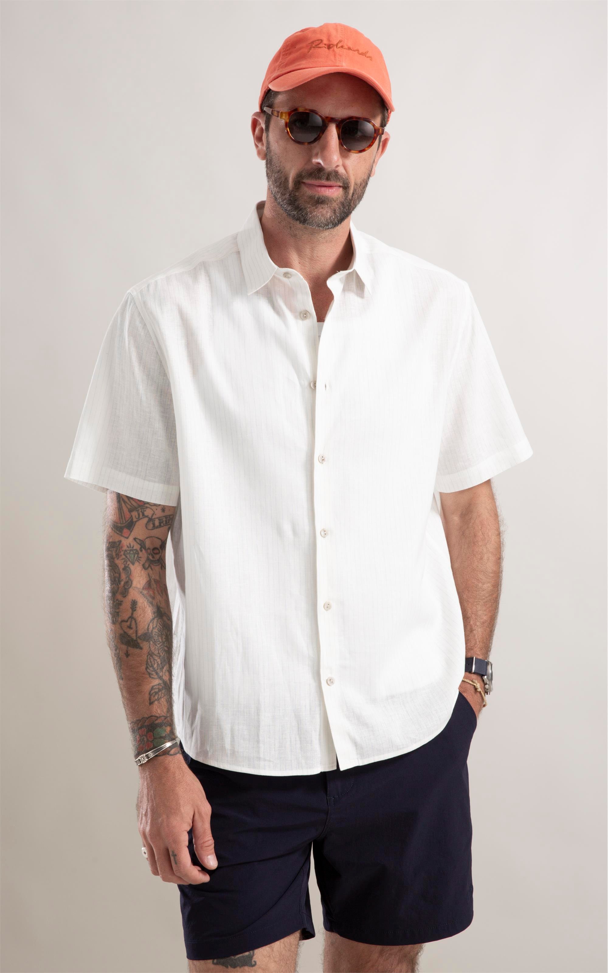 Camisa Linho Azul Claro