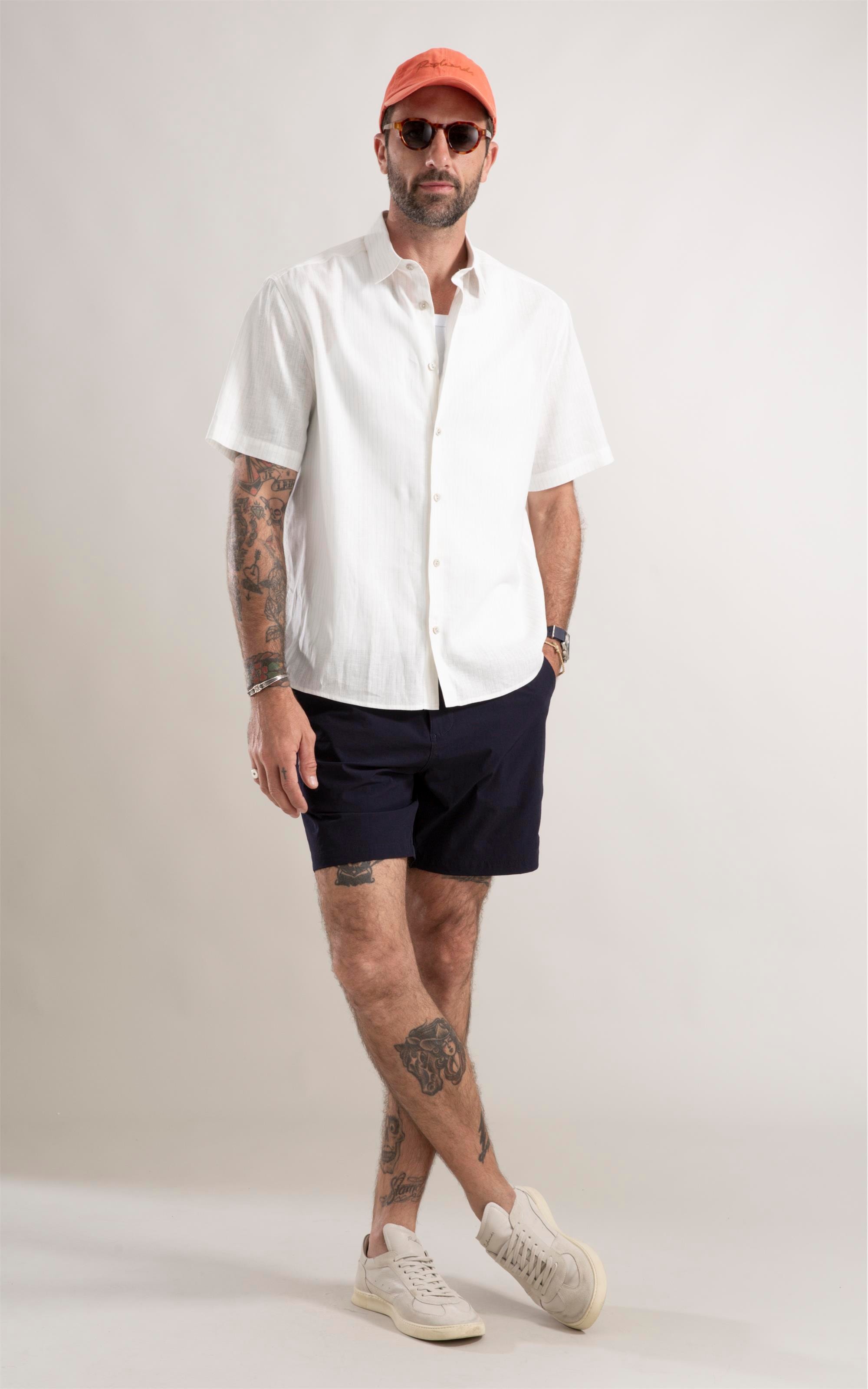 Camisa Linho Azul Claro