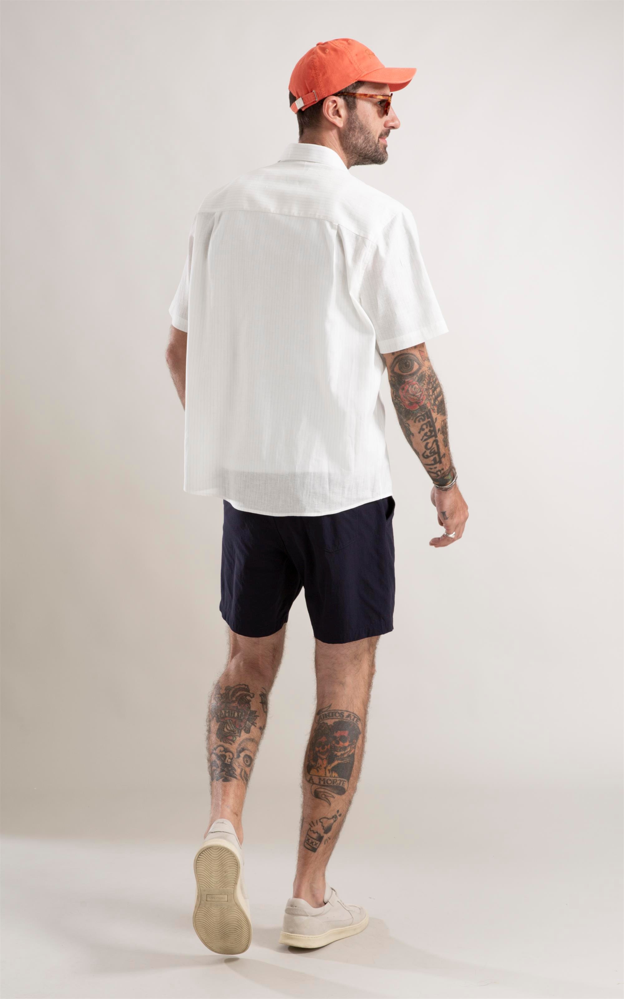 Camisa Linho Azul Claro