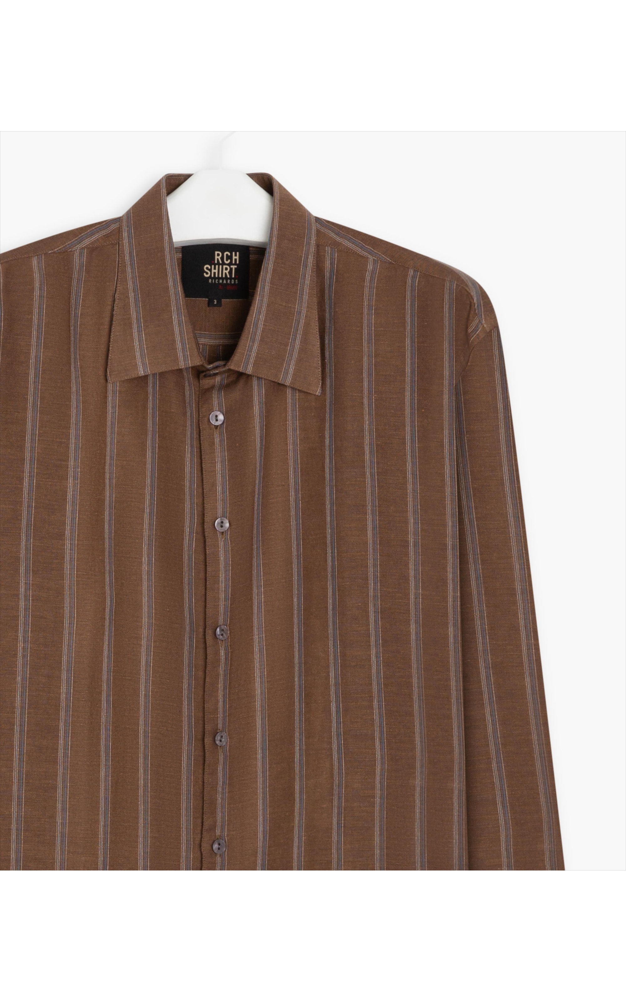 Camisa Linho  Bali Ml Marrom
