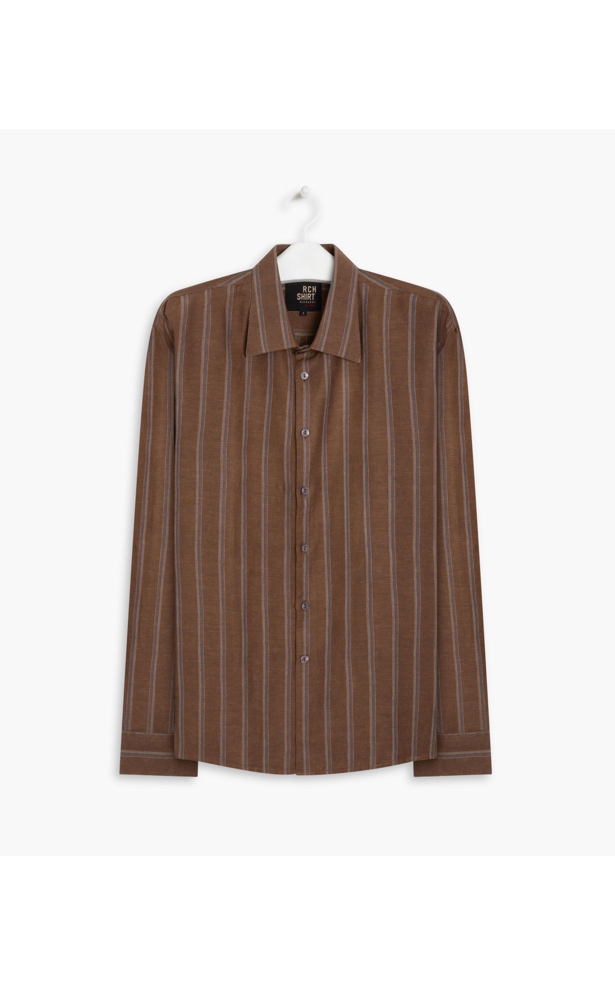 Camisa Linho  Bali Ml Marrom